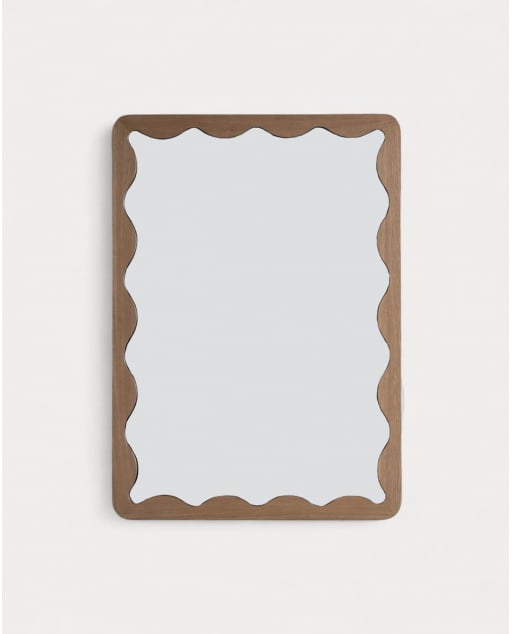 Specchio da Parete Rettangolare in Legno (106x76 cm) Arali