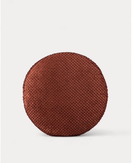 Cuscino Rotondo in Tessuto (Ø45 cm) Pompons