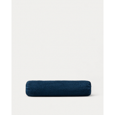 Cuscino Cilindrico Saffron In Cotone Sfoderabile – 15x60 Cm, Blu Foglia Di Tè, Con Chiusura A Cordoncino - 2
