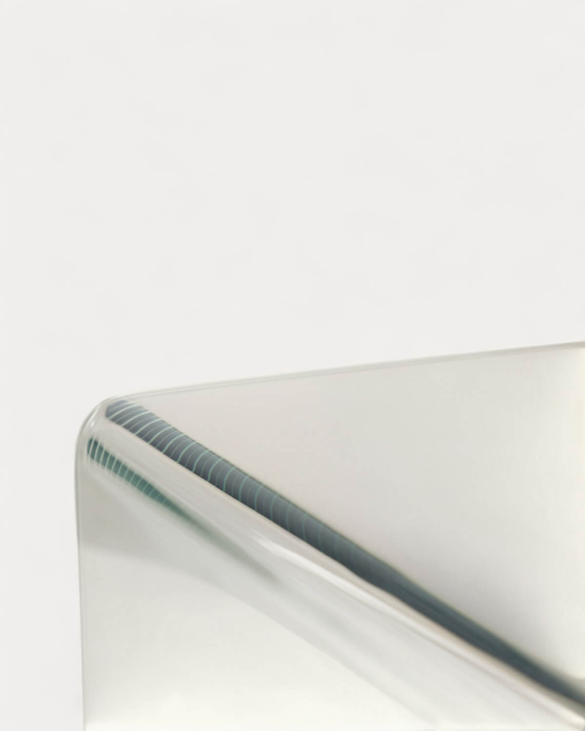 Tavolino da Caffé Rettangolare in Cristallo Curvo (118x60 cm) Adit, immagine della galleria 7