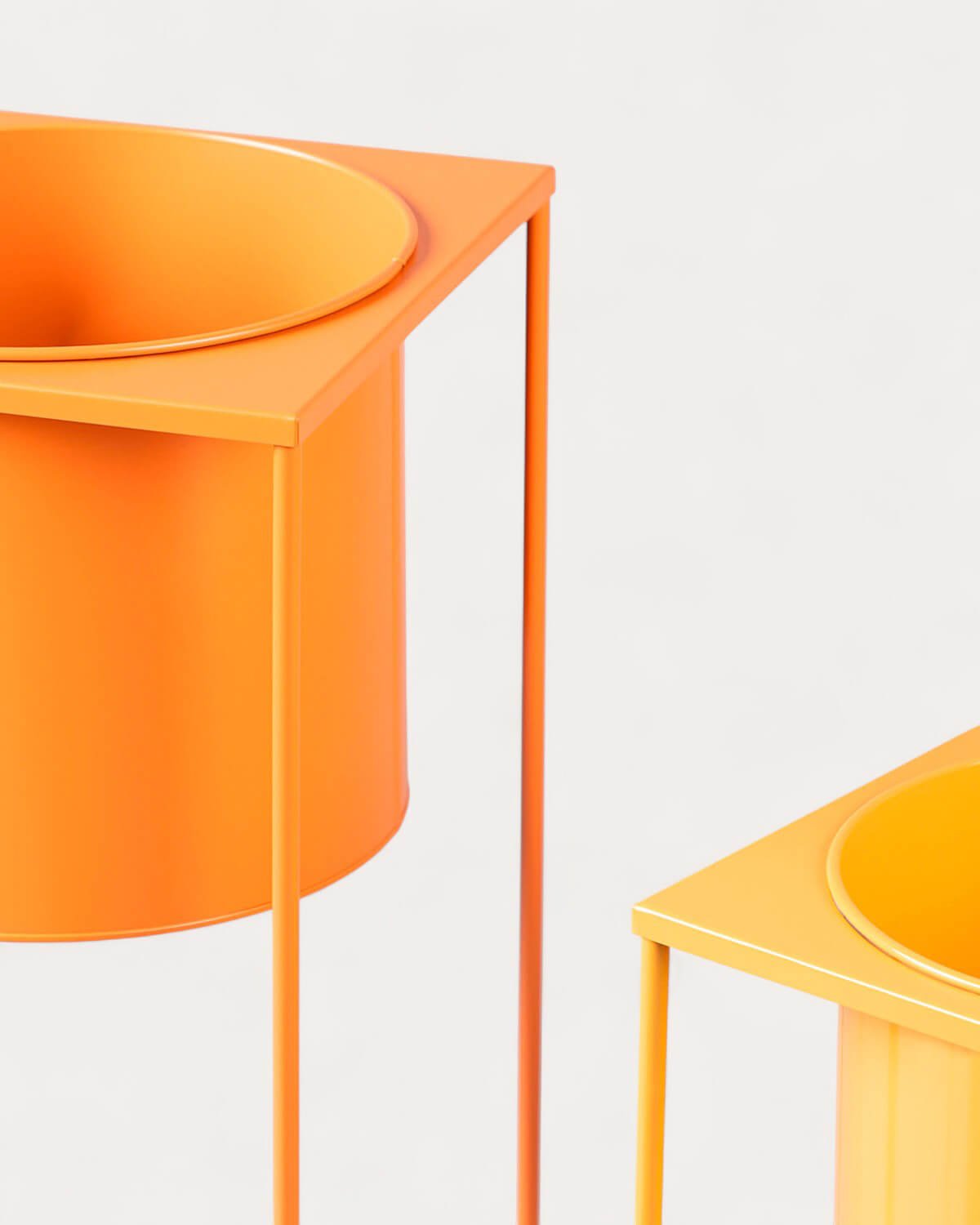 Set di 3 Fioriere Rotonde in Metallo Cosme, immagine della galleria 4