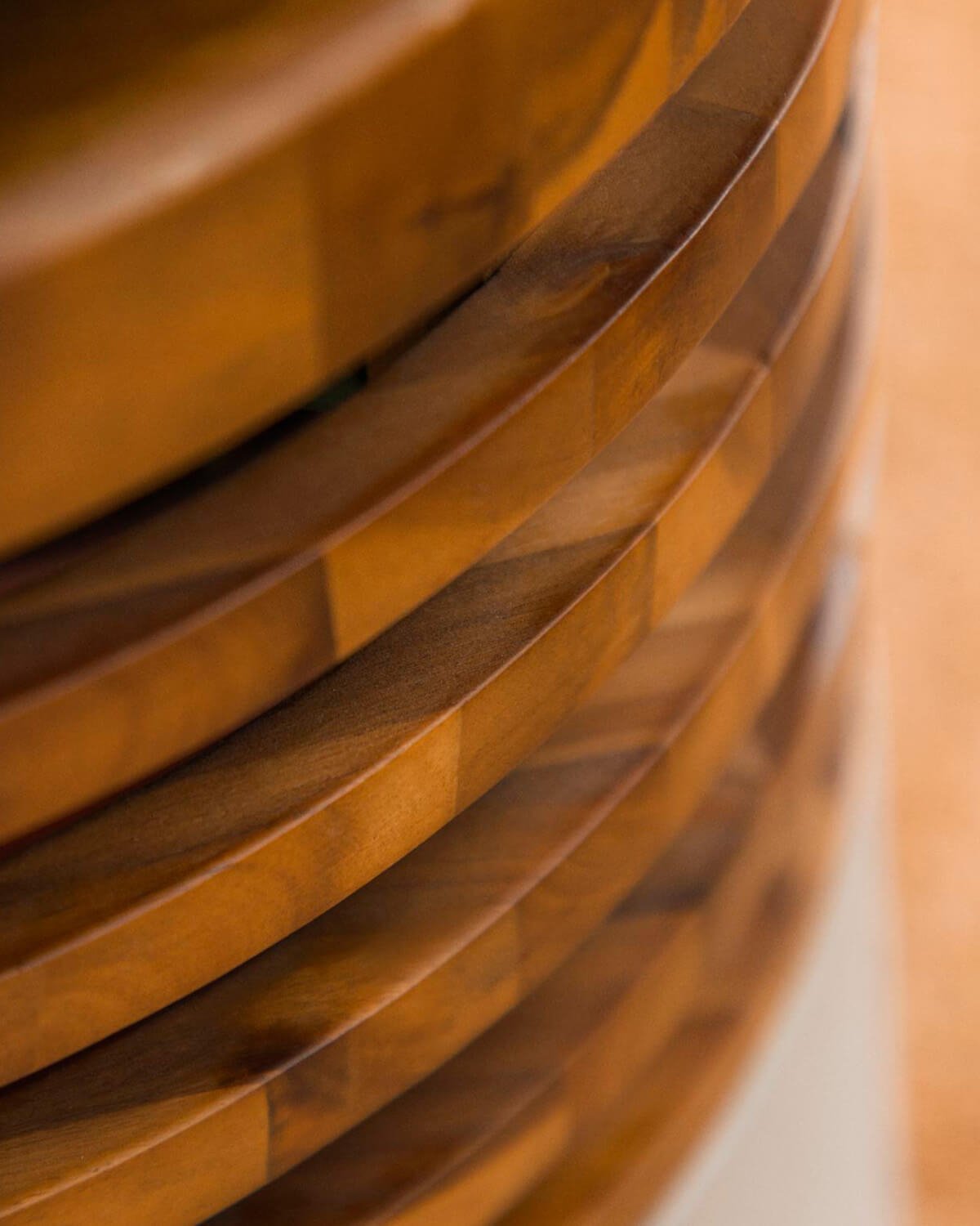 Fioriera in Cemento e Legno di Acacia 3XL (104xØ46 cm) Hazan, immagine della galleria 3