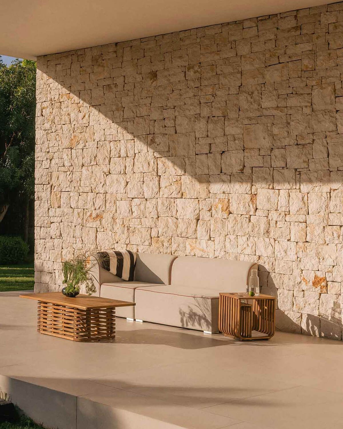 Divano da Giardino Modulare Divano Angolare in 2 Pezzi e Divano in Tessuto a 2 Posti Lagos, immagine della galleria 2