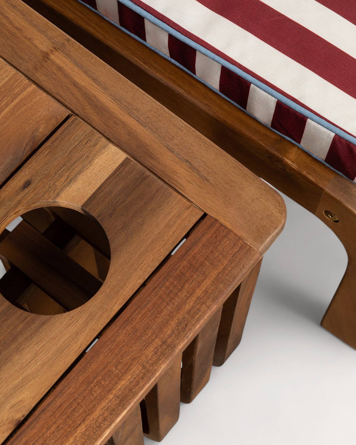 Set di Sdraio e Tavolino in Legno di Acacia (45x45 cm) Hazan, immagine della galleria 7