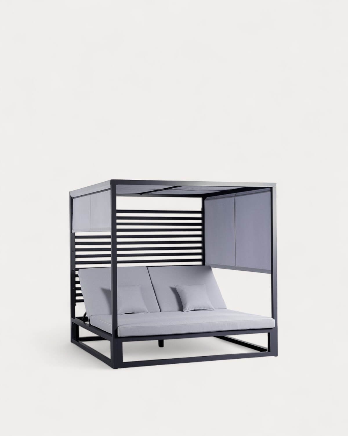 Letto Balinese Reclinabile in Tessuto e Alluminio Mersia, immagine della galleria 1