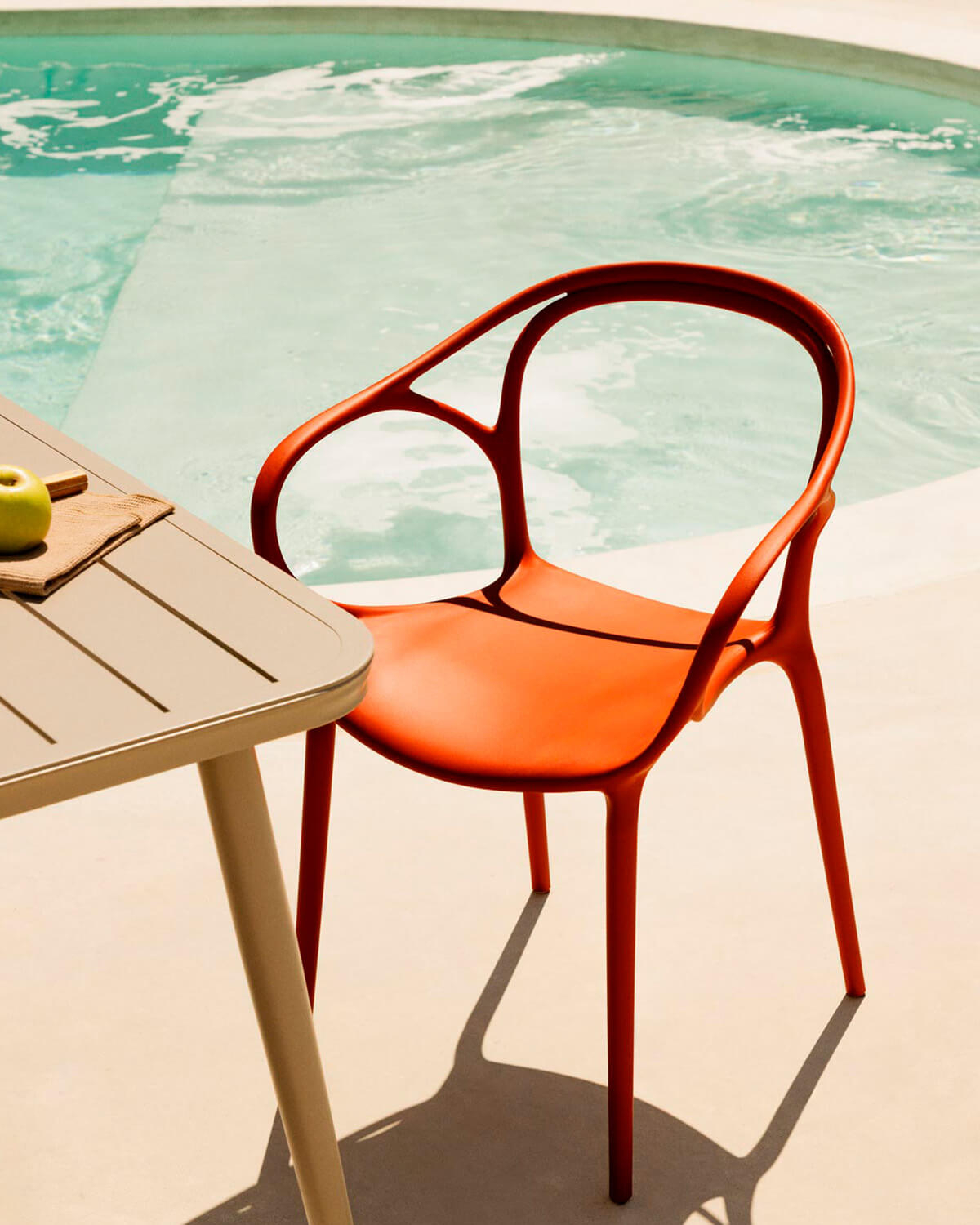 Set Tavolo Rettangolare in Alluminio (160x90 cm) Cancun e 6 Sedie da Esterno in Polipropilene Erbra, immagine della galleria 3