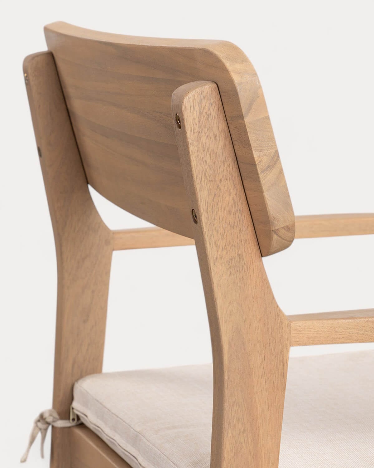 Set Tavolo Rettangolare (180x100 cm) e 6 Sedie in Legno di Acacia con Braccioli da Esterno Marla, immagine della galleria 3