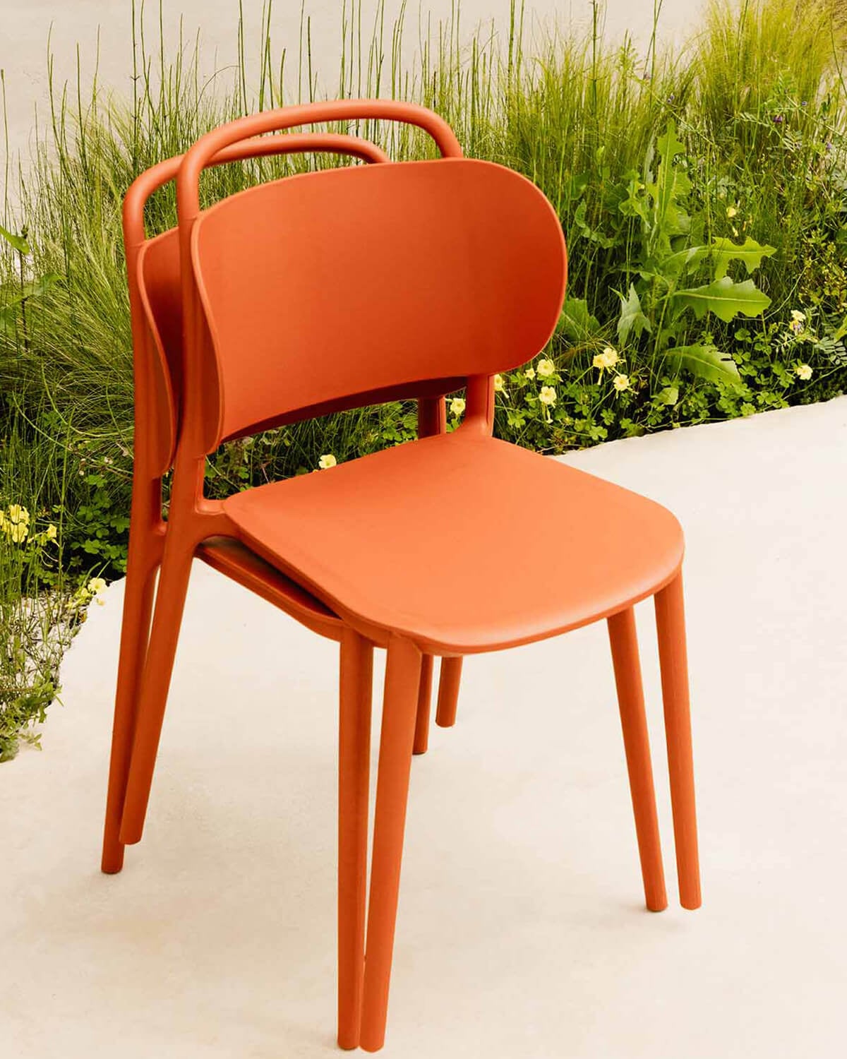 Set Tavolo Rettangolare in Alluminio (160x90 cm) Cancun e 6 Sedie in Polipropilene per Esterni Kole, immagine della galleria 3