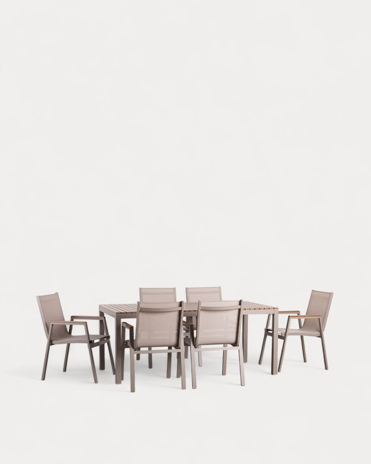 Set di Tavolo (180x90 cm) e 6 Sedie da Esterno in Alluminio Korce, immagine della galleria 1