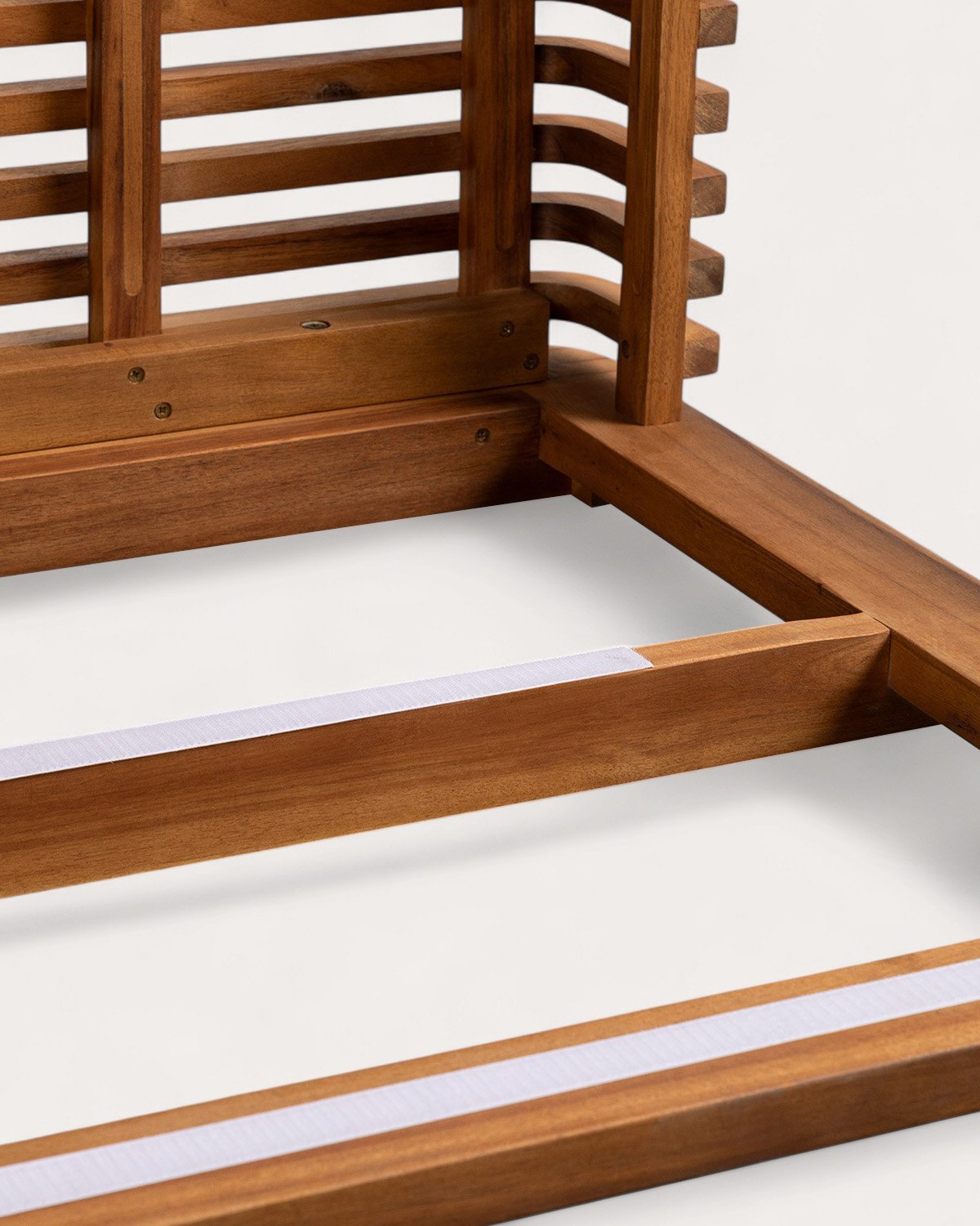 Set da Giardino con Divano a 3 Posti, 2 Poltrone e Tavolino in Legno di Acacia e Tessuto Hazan, immagine della galleria 7