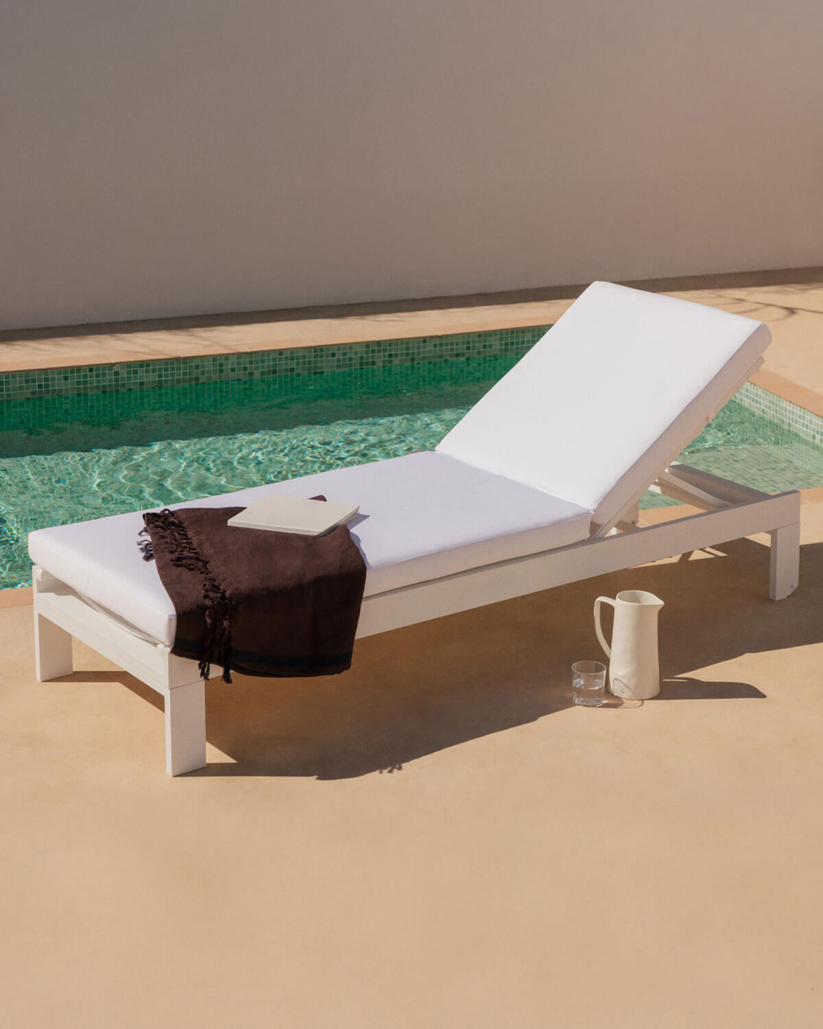 Lettino Reclinabile in Alluminio con Cuscino in Tessuto New Kreta, immagine della galleria 2