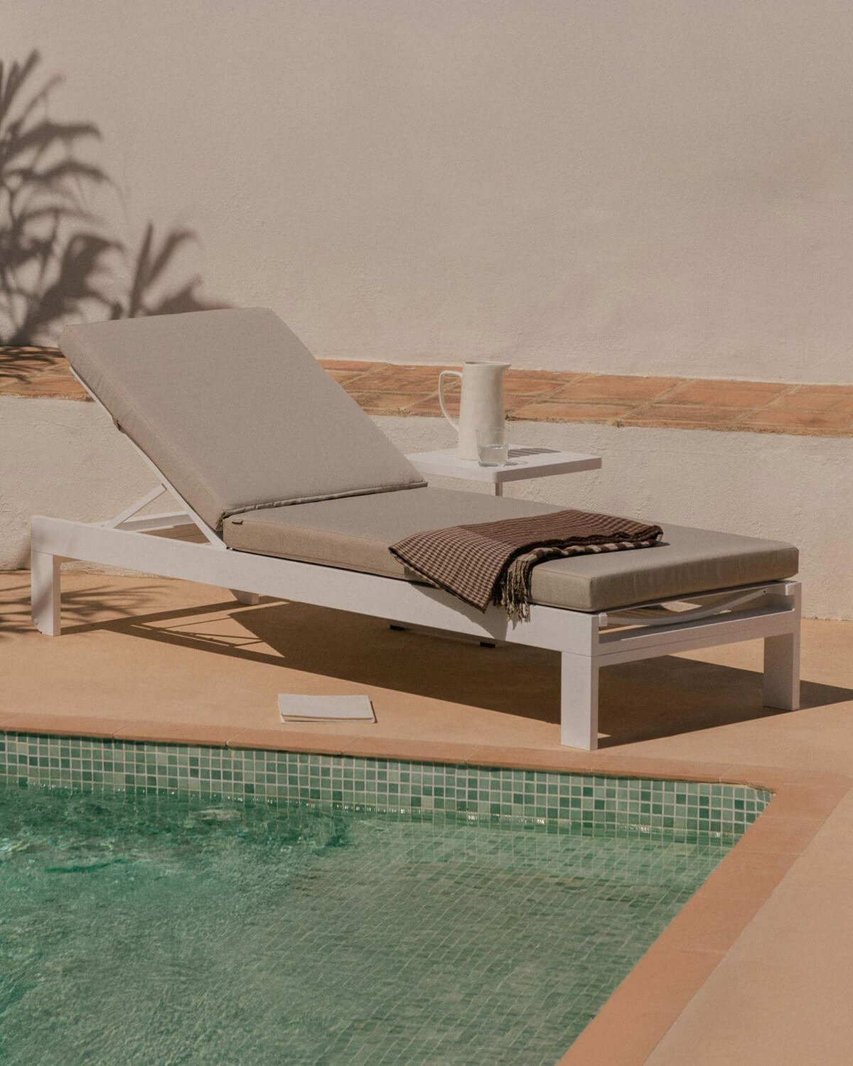 Lettino Reclinabile in Alluminio con Cuscino in Tessuto New Kreta, immagine della galleria 2