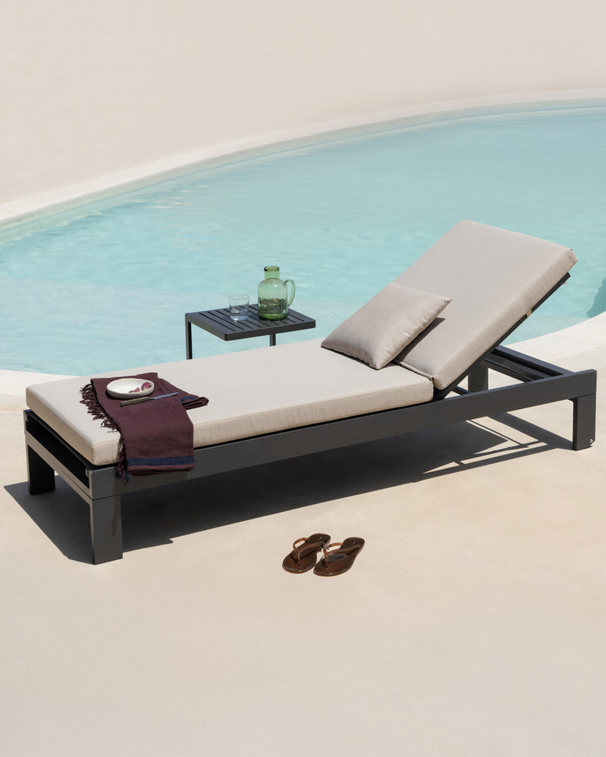 Lettino con Cuscino Sfoderabile e Cuscino Quadrato New Kreta, immagine della galleria 2