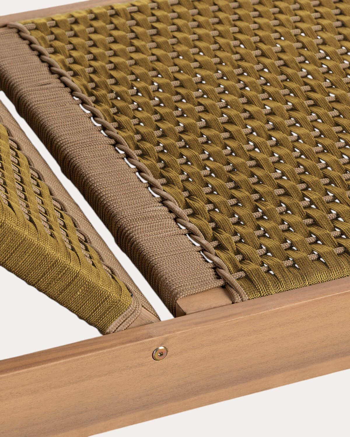 Set di Chaise Longue e Tavolino in Legno di Acacia e Corda (40x40 cm) Mirle, immagine della galleria 3