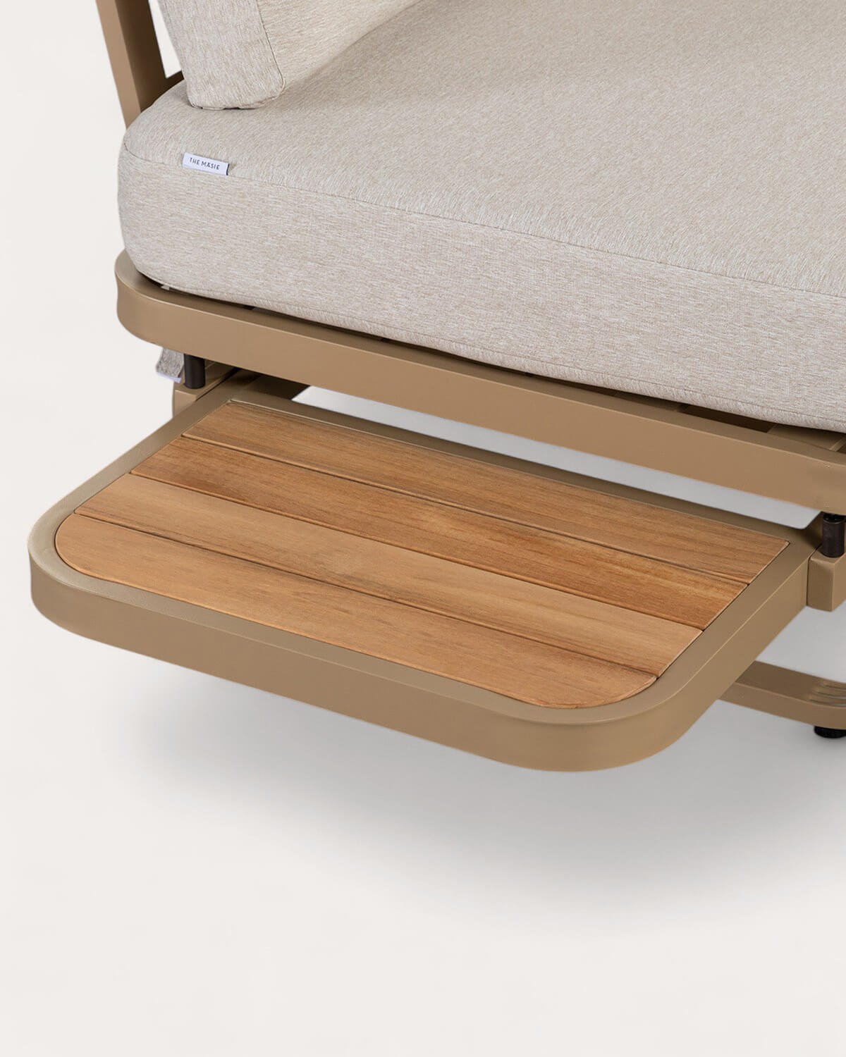 Set da Giardino con 2 Divani, 1 Poltrona e Tavolino da Caffè in Legno di Teak e Metallo Emilia, immagine della galleria 8