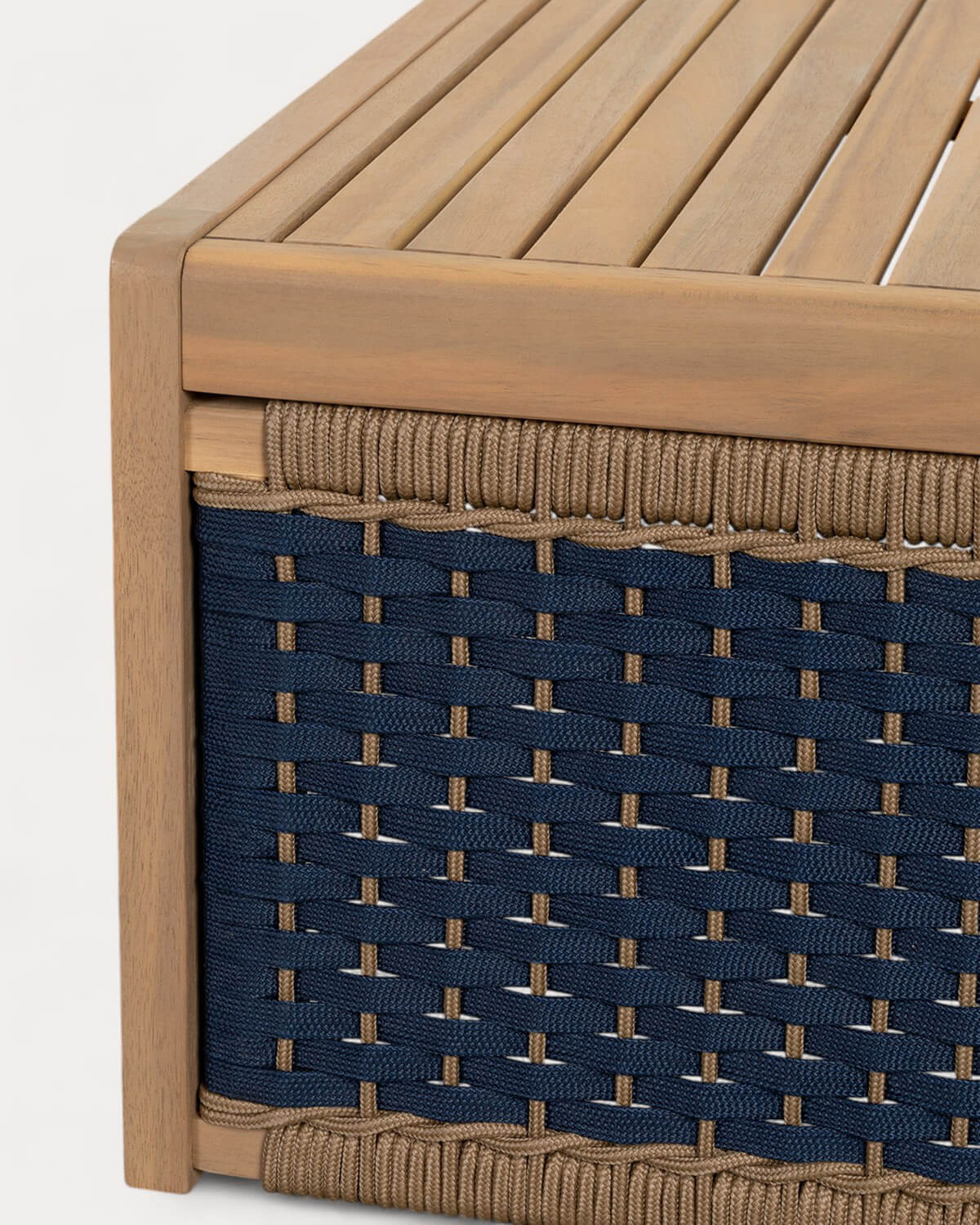 Set da Giardino con Divano a 2 Posti, 2 Poltrone e Tavolino in Legno di Acacia e Corda Mirle, immagine della galleria 4