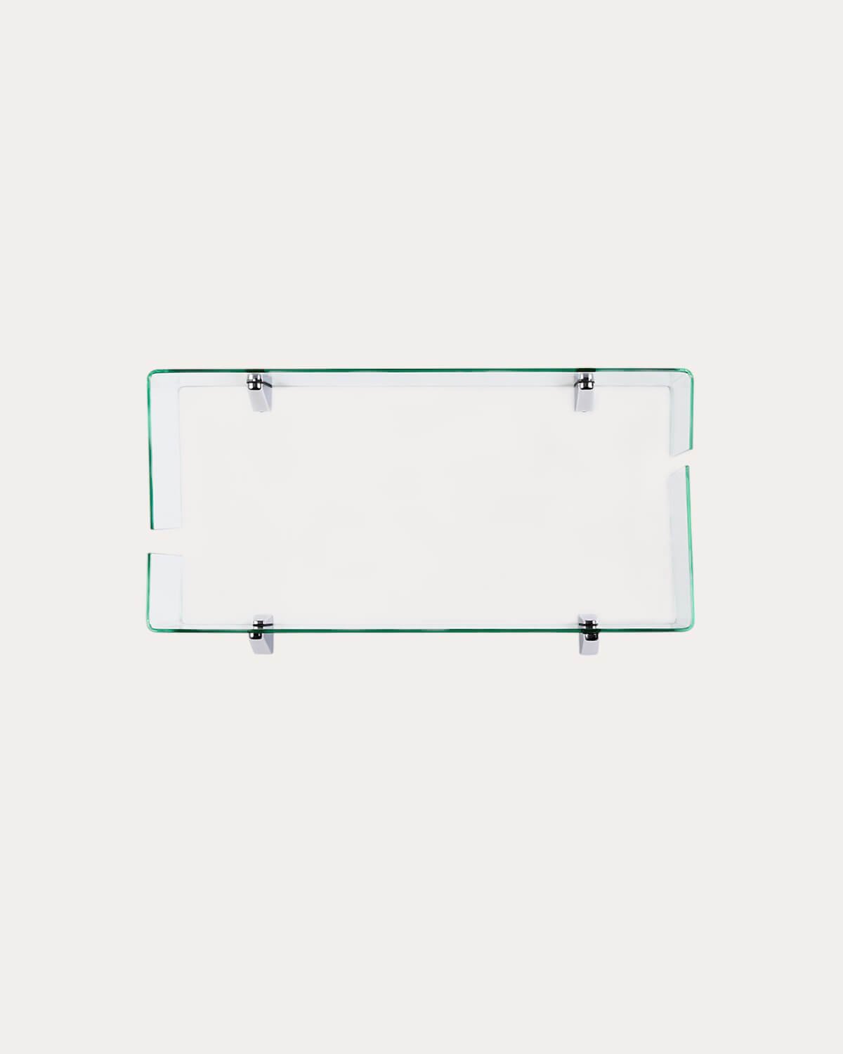 Set di 2 Mensole da Parete in Vetro Curvato a forma di L Iris , immagine della galleria 1