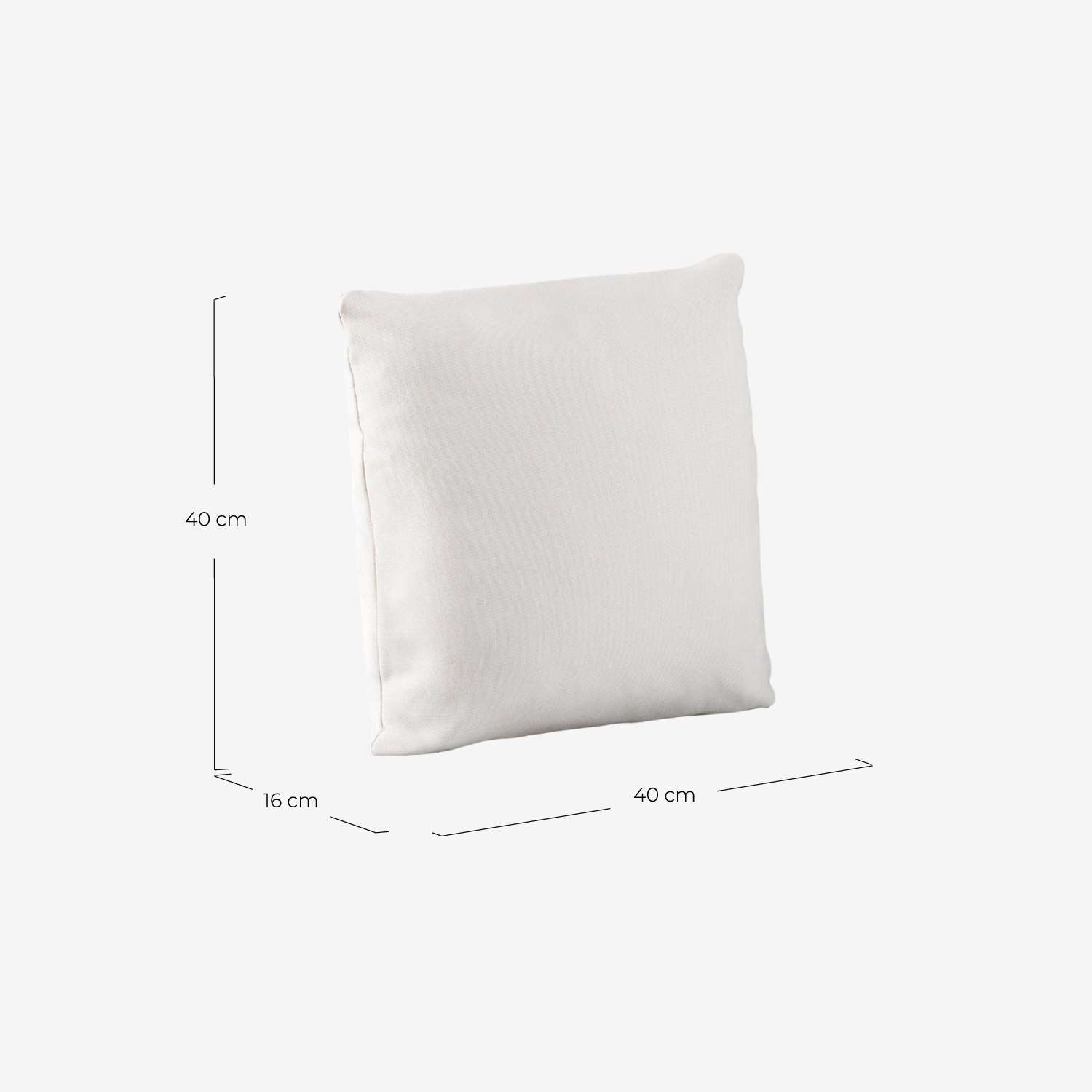 Cuscino Quadrato in Tessuto (40x40 cm) Meivy, Misure