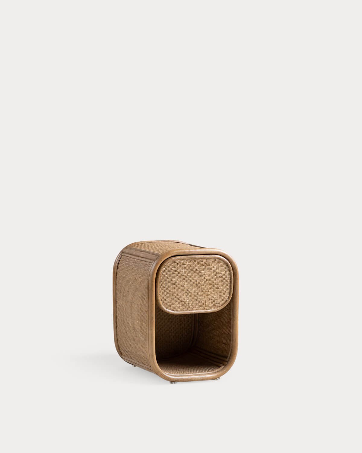 Comodino in Rattan Naturale con Cassetto (41x41 cm) Maisie , immagine della galleria 1