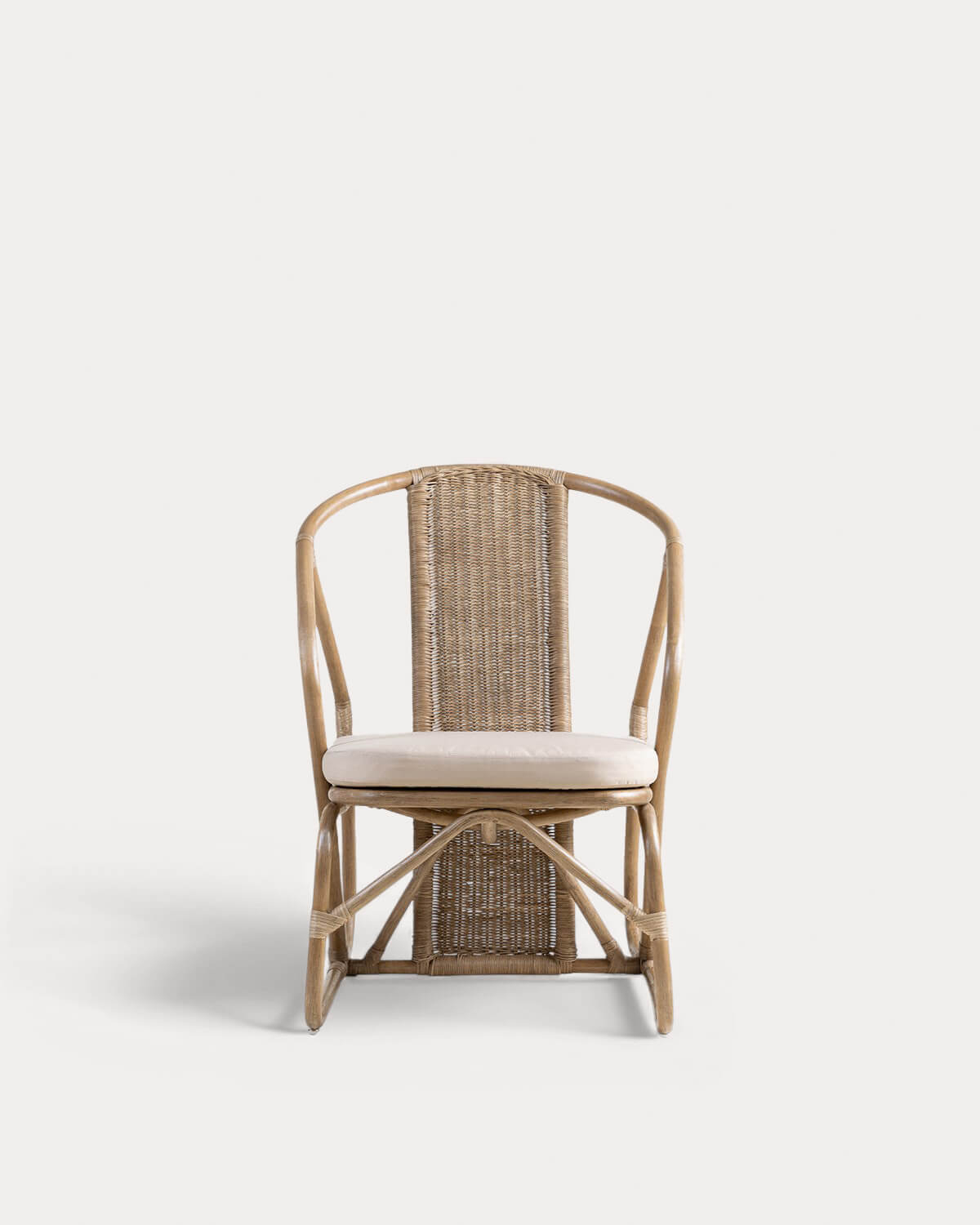 Pack 2 Poltrone in Rattan Naturale con Cuscino Nhua, immagine della galleria 4