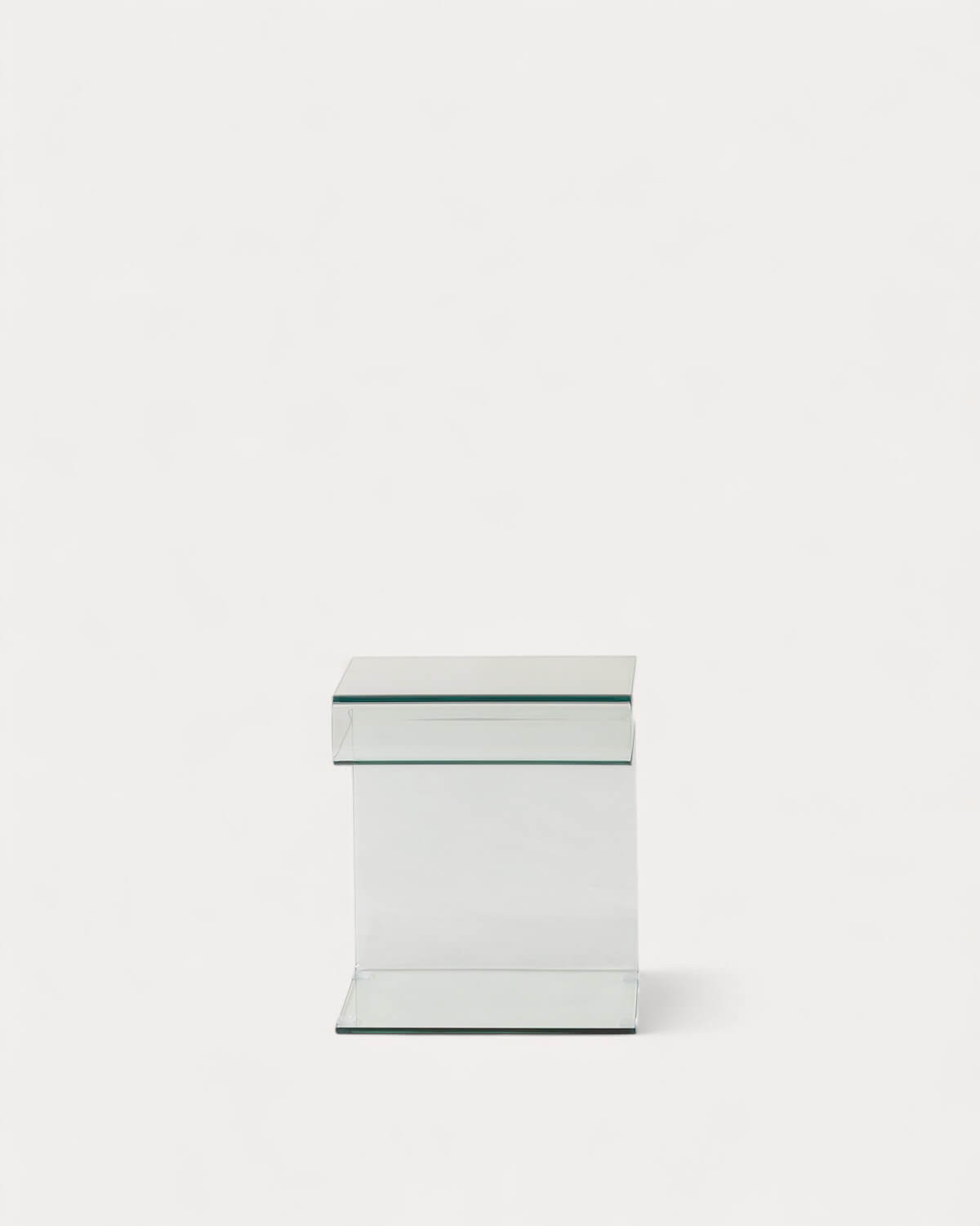 Tavolino Ausiliario Quadrato in Cristallo (42x38 cm) Erox, immagine della galleria 8