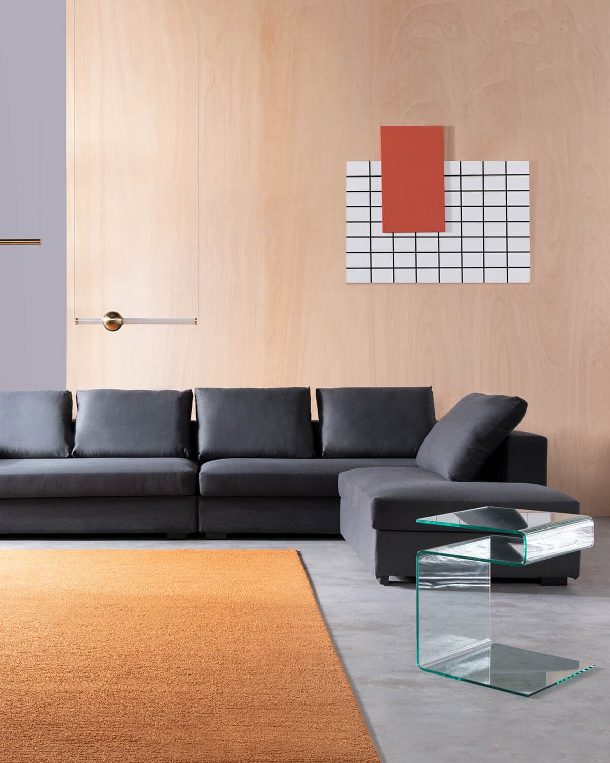 Tavolino Ausiliario Quadrato in Cristallo (42x38 cm) Erox, immagine della galleria 2