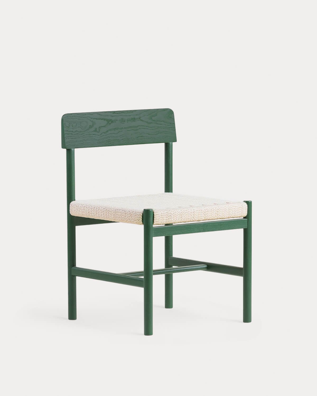 Pack 4 Sedie da Pranzo in Legno e Rattan Paula, immagine della galleria 1