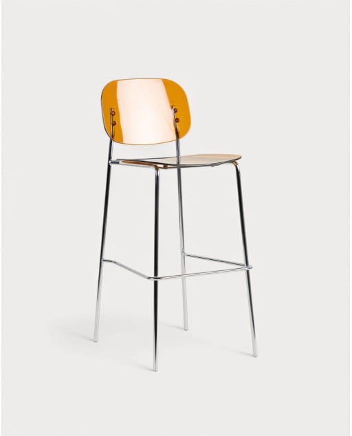 Pack 2 Sgabelli Alti in Polietilene e Metallo (77 cm) Pinha