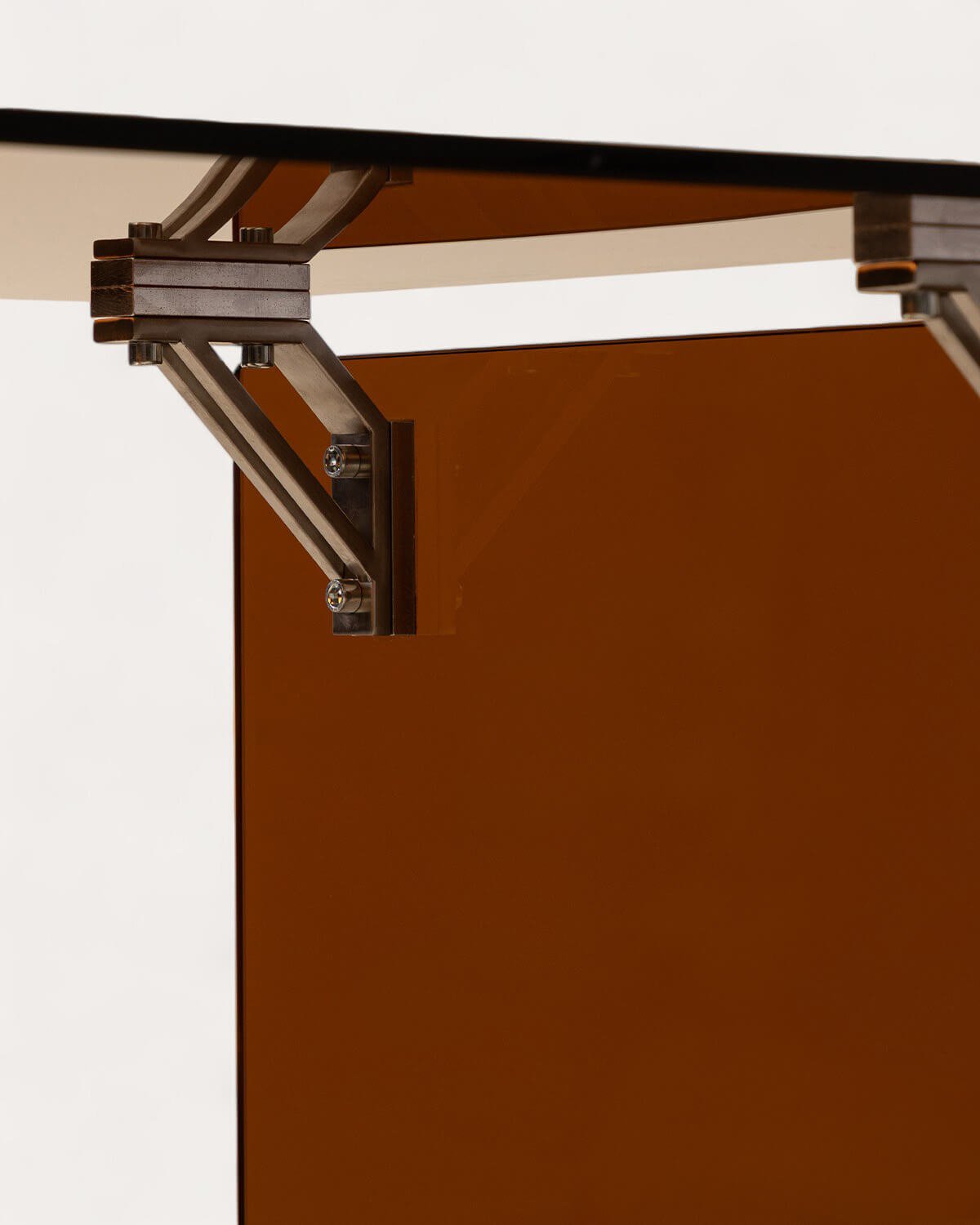 Scrivania in Vetro Temperato e Acciaio Inox (134x70 cm) Arey, immagine della galleria 5