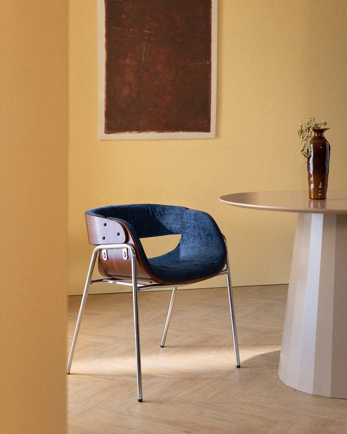 Pack 2 Sedie da Pranzo in Legno e Tessuto Berlin, immagine della galleria 2