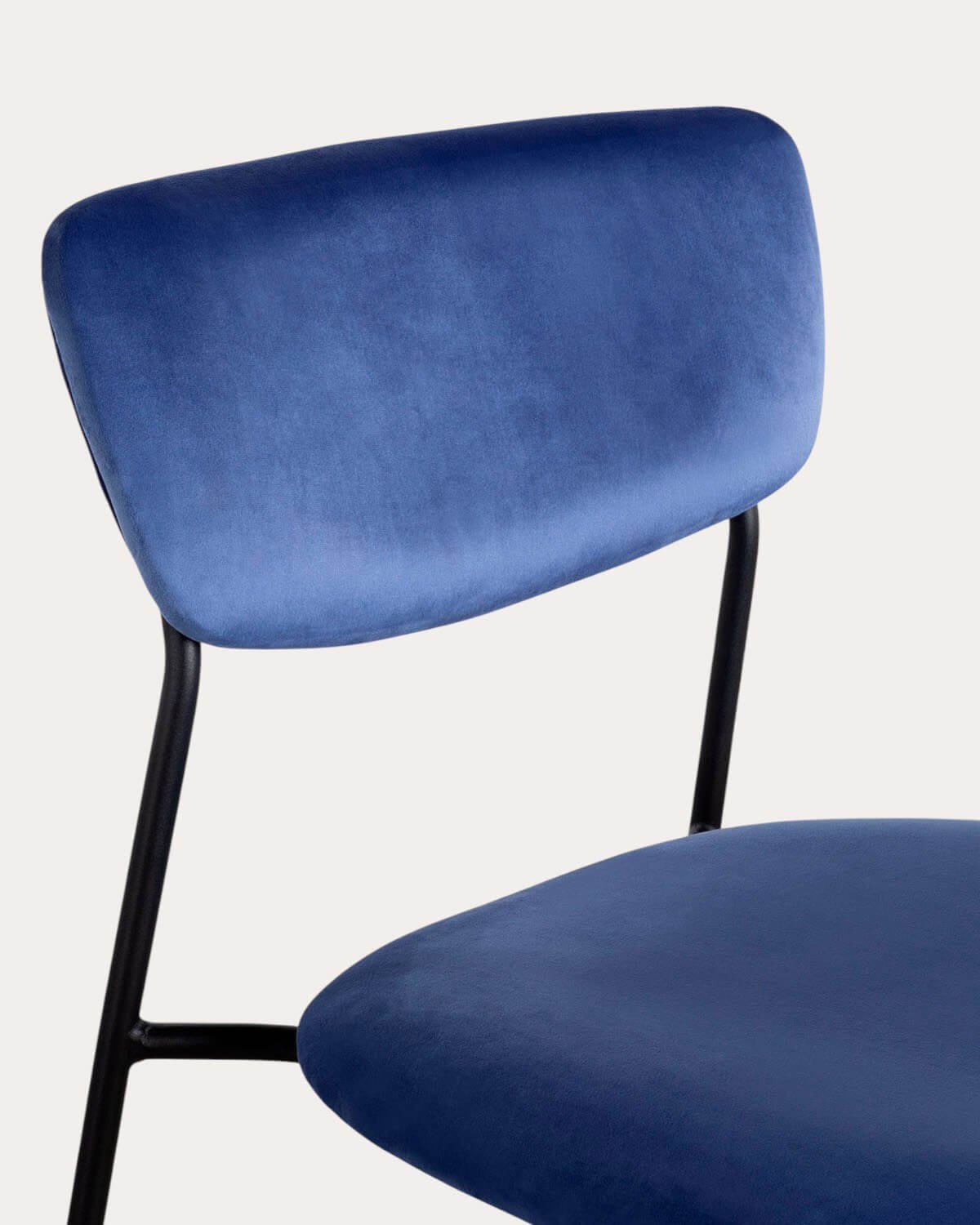 Pack 4 Sgabelli Alti in Metallo e Velluto (70 cm) Morgan , immagine della galleria 6