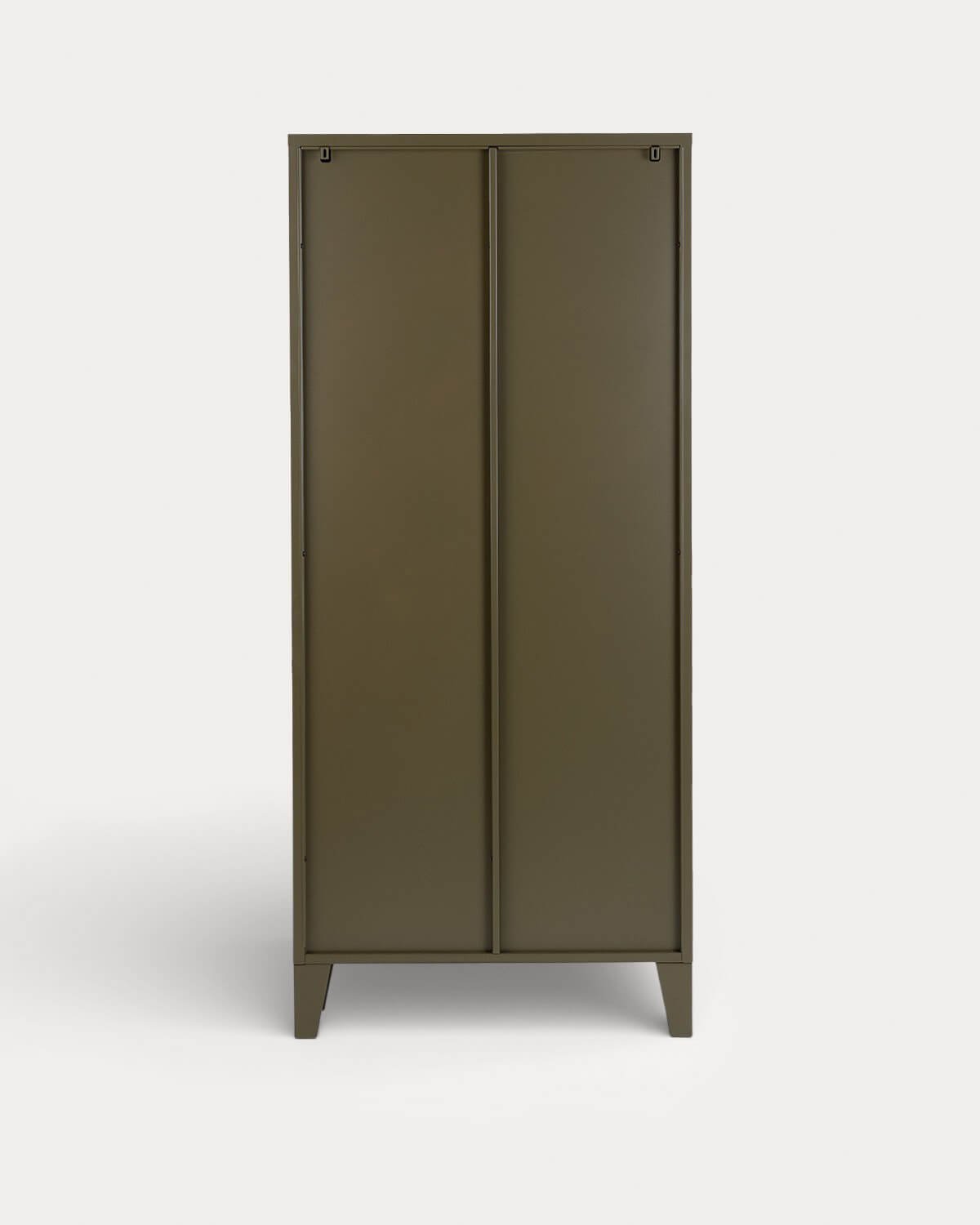 Credenza Alta con 2 Ante e 2 Cassetti in Acciaio Laminato e Vetro Andrius, immagine della galleria 5
