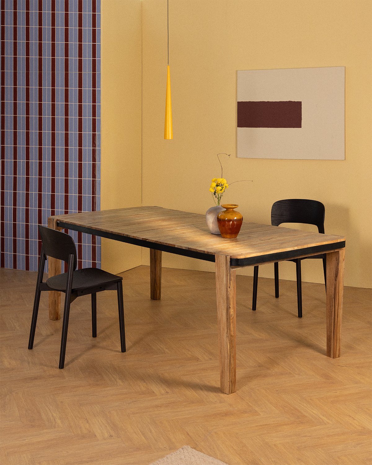 Tavolo da Pranzo Rettangolare in Legno di Acacia (200x100 cm) Lizzy, immagine della galleria 2