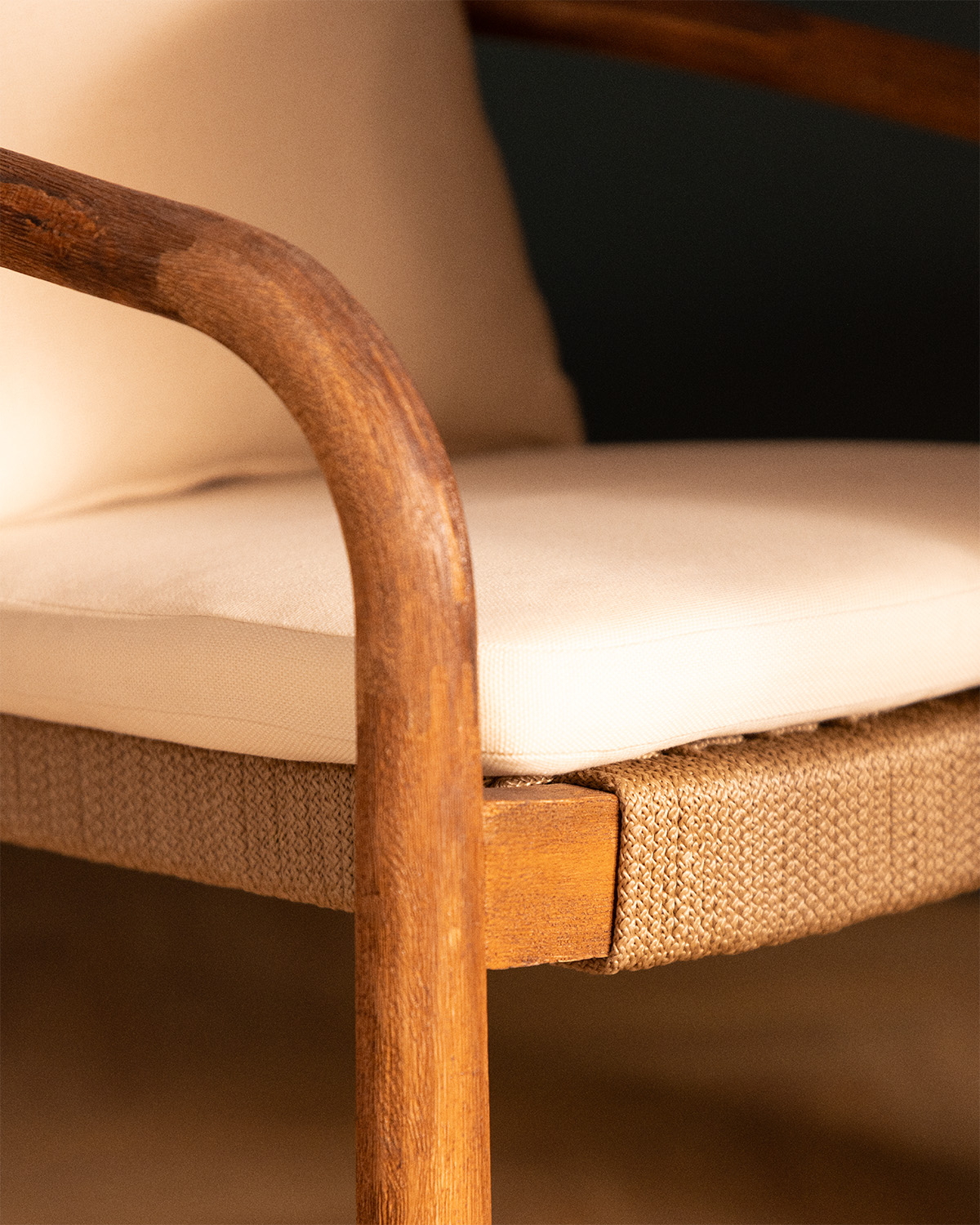 Pack 2 Sedie da Pranzo in Legno di Acacia con Cuscino Loli, immagine della galleria 6