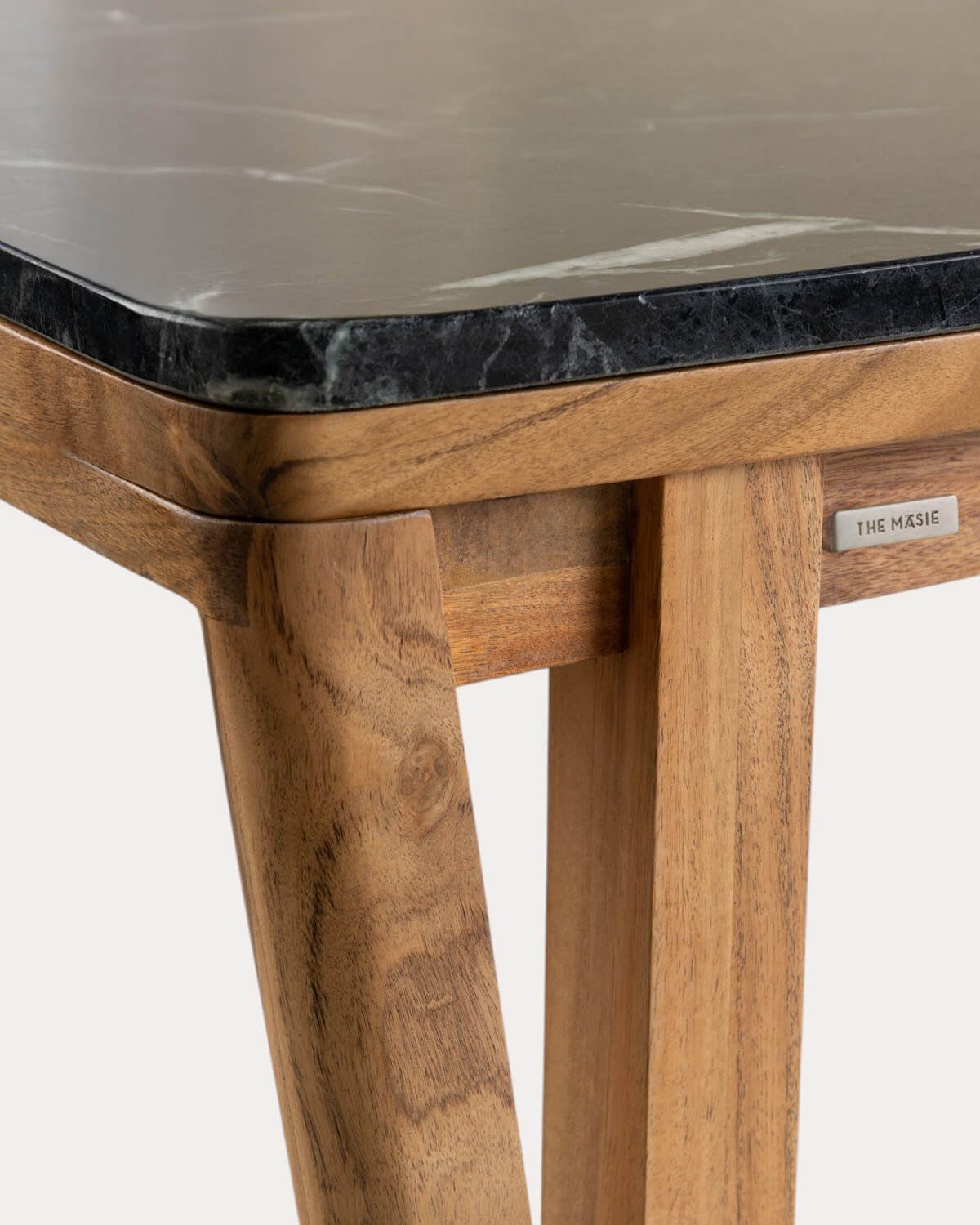 Tavolo da Esterno Rettangolare in Marmo e Legno di Acacia (220x100 cm) Mundy, immagine della galleria 3