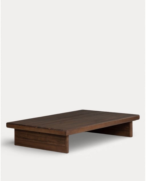 Tavolino da Caffè Rettangolare in Legno di Acacia (135x82 cm) Ayanis