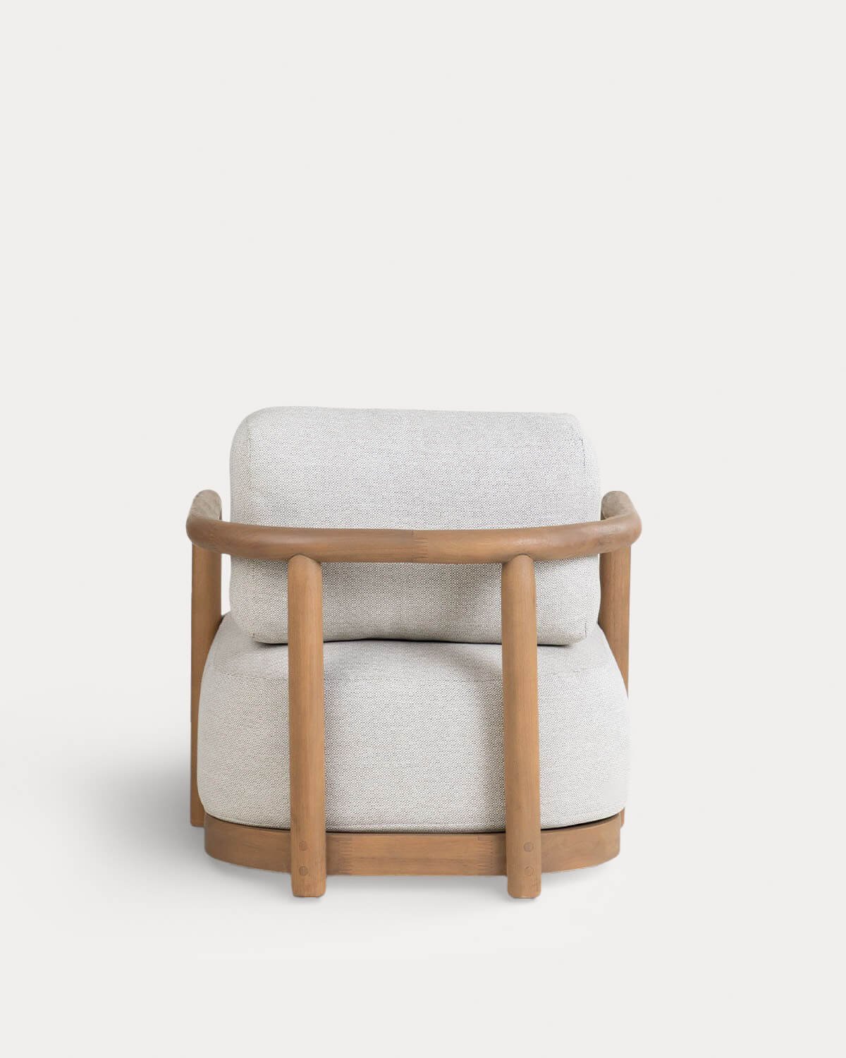 Pack 2 Poltrone da Giardino in Legno di Eucalipto e Tessuto Elnes, immagine della galleria 3