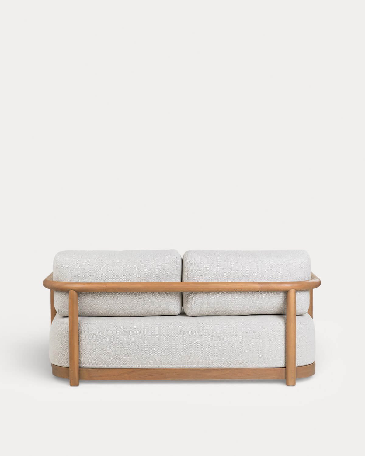 Divano da Giardino a 2 Posti in Legno di Eucalipto e Tessuto Elnes, immagine della galleria 3