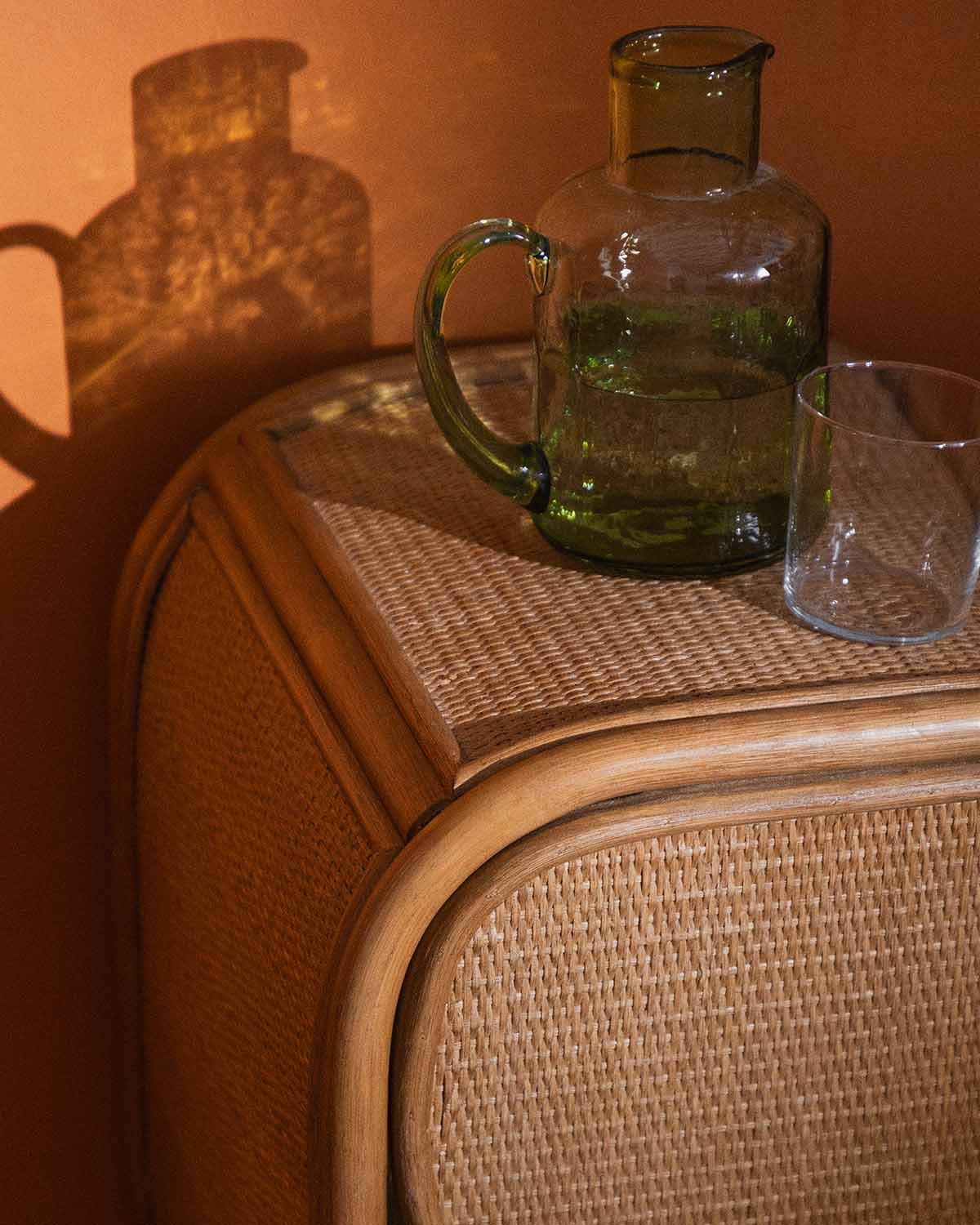 Pack da 2 Comodini in Rattan Naturale con Cassetto (41x41 cm) Maisie, immagine della galleria 3