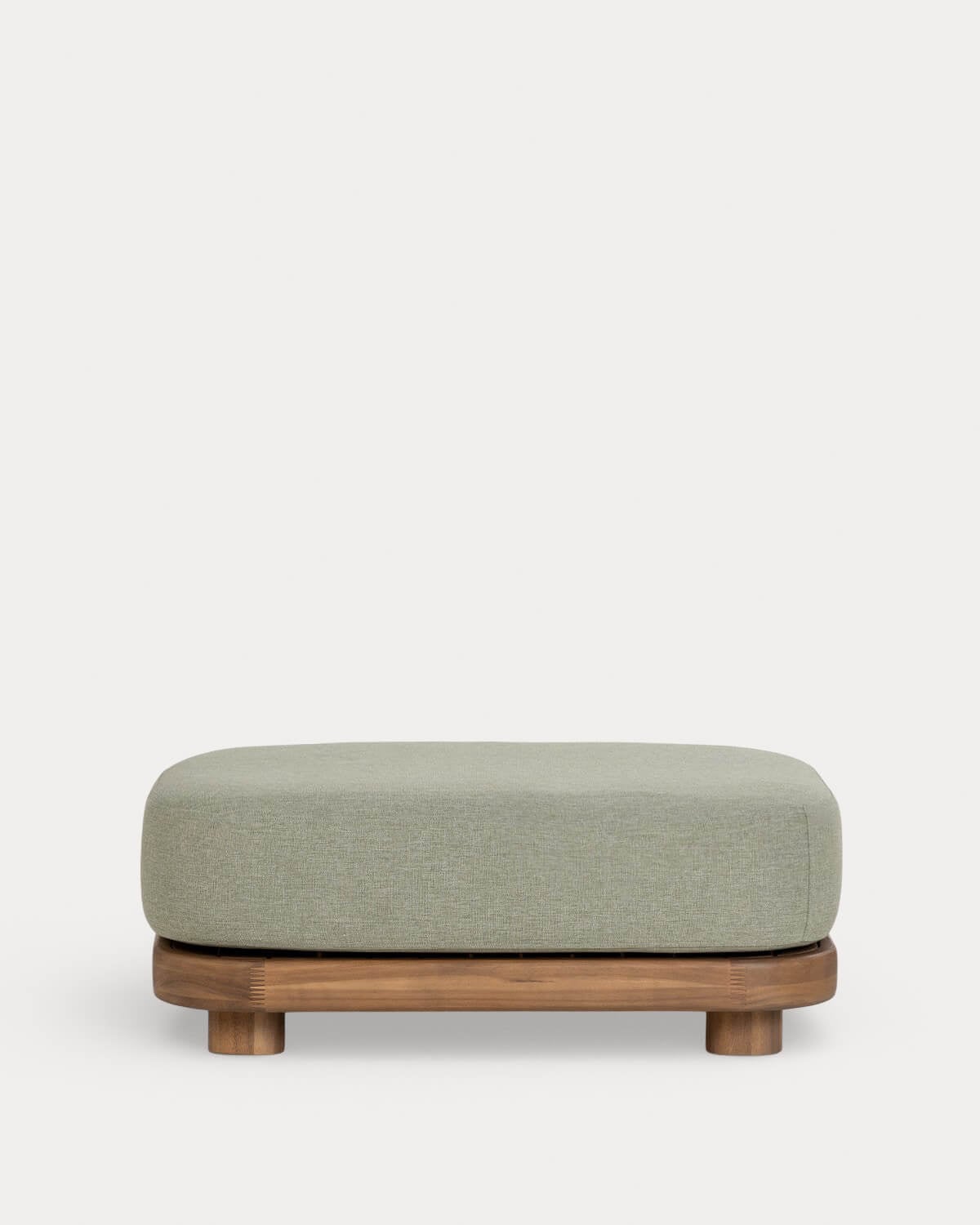 Modulo Pouf da Giardino in Legno di Acacia e Tessuto per Divano Modulare Redik, immagine della galleria 4