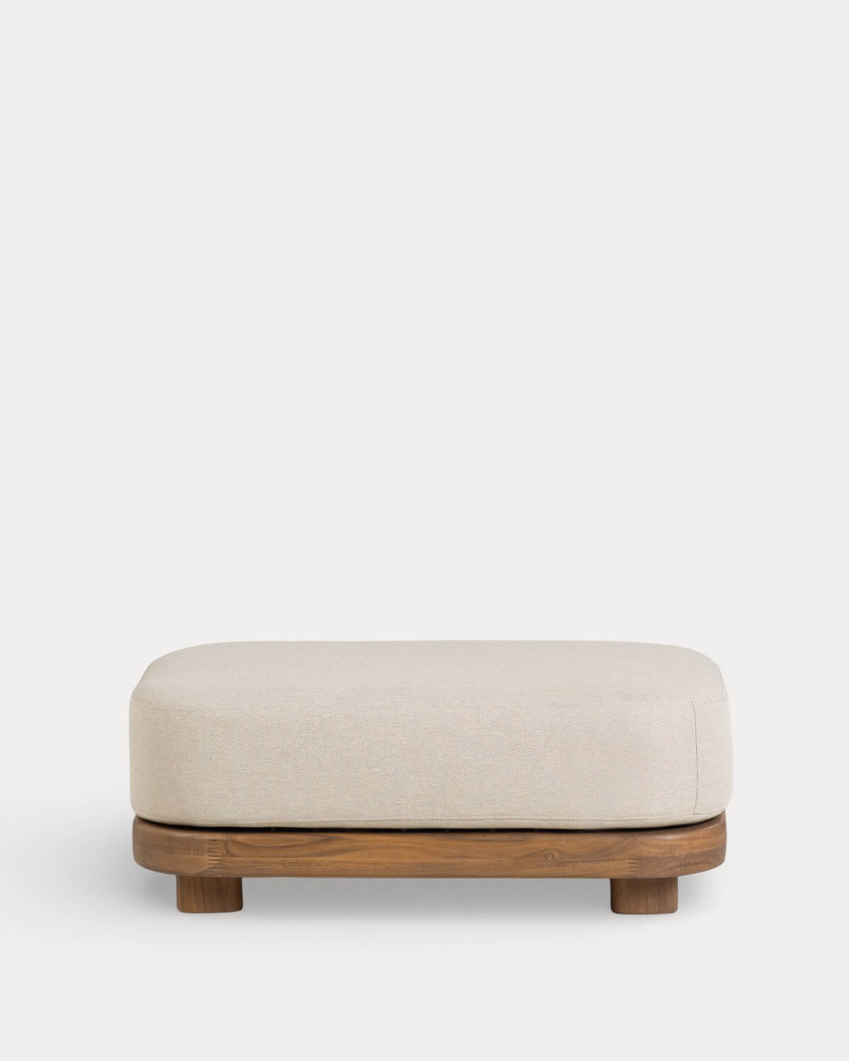 Modulo Pouf da Giardino in Legno di Acacia e Tessuto per Divano Modulare Redik, immagine della galleria 3