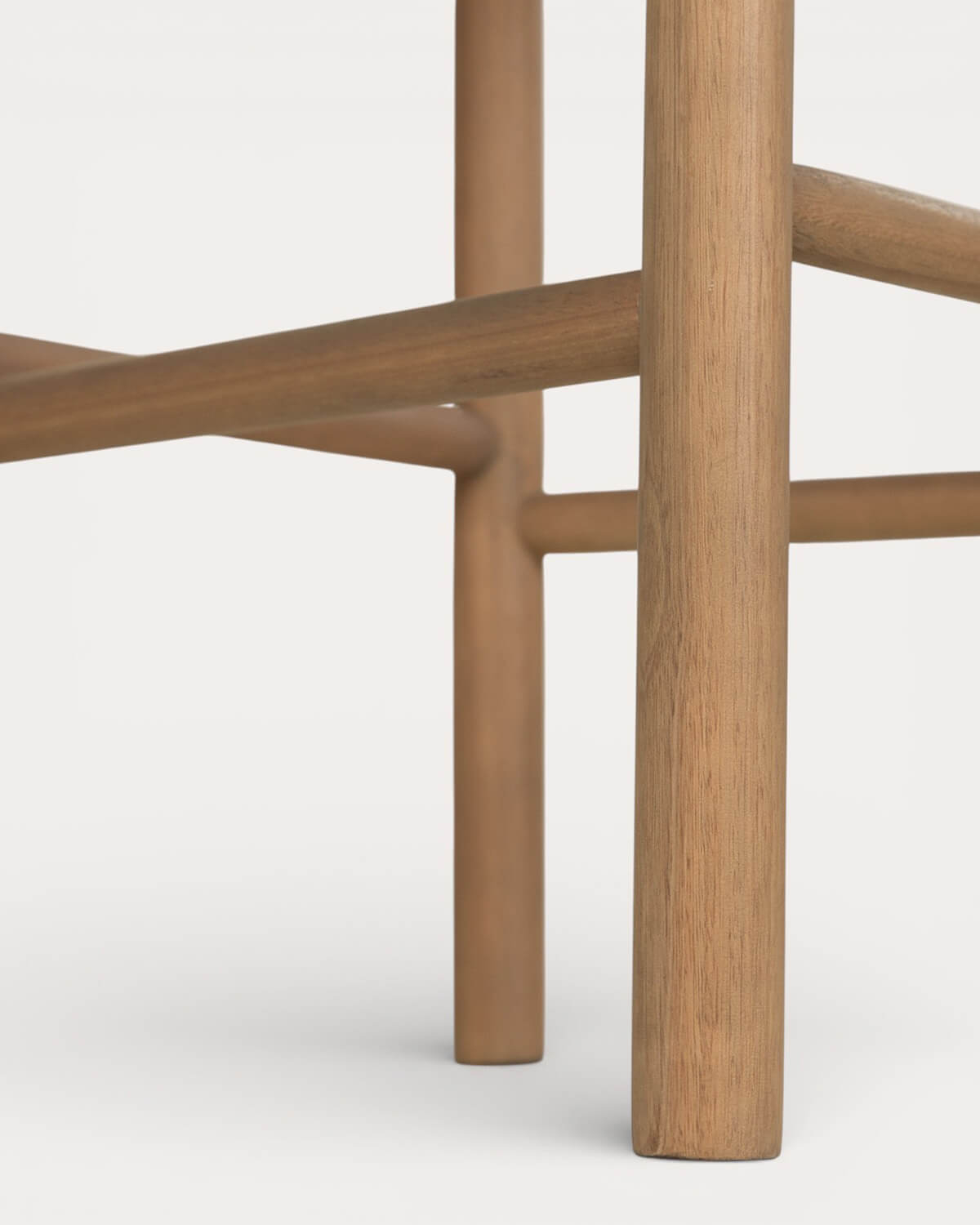 Sgabello alto in legno di eucalipto e tessuto (75 cm) Elnes, immagine della galleria 8