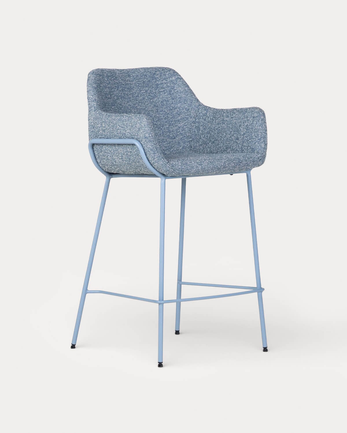 Sgabello Alto in Tessuto e Metallo (66 cm) Oisin, immagine della galleria 1