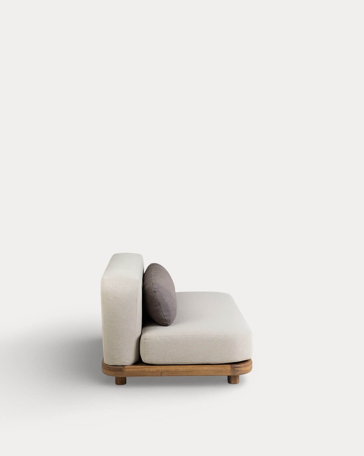 Modulo Divano Modulare per Divano da Giardino a 2 Posti con Tavolino Laterale in Legno di Acacia e Tessuto Redik, immagine della galleria 3