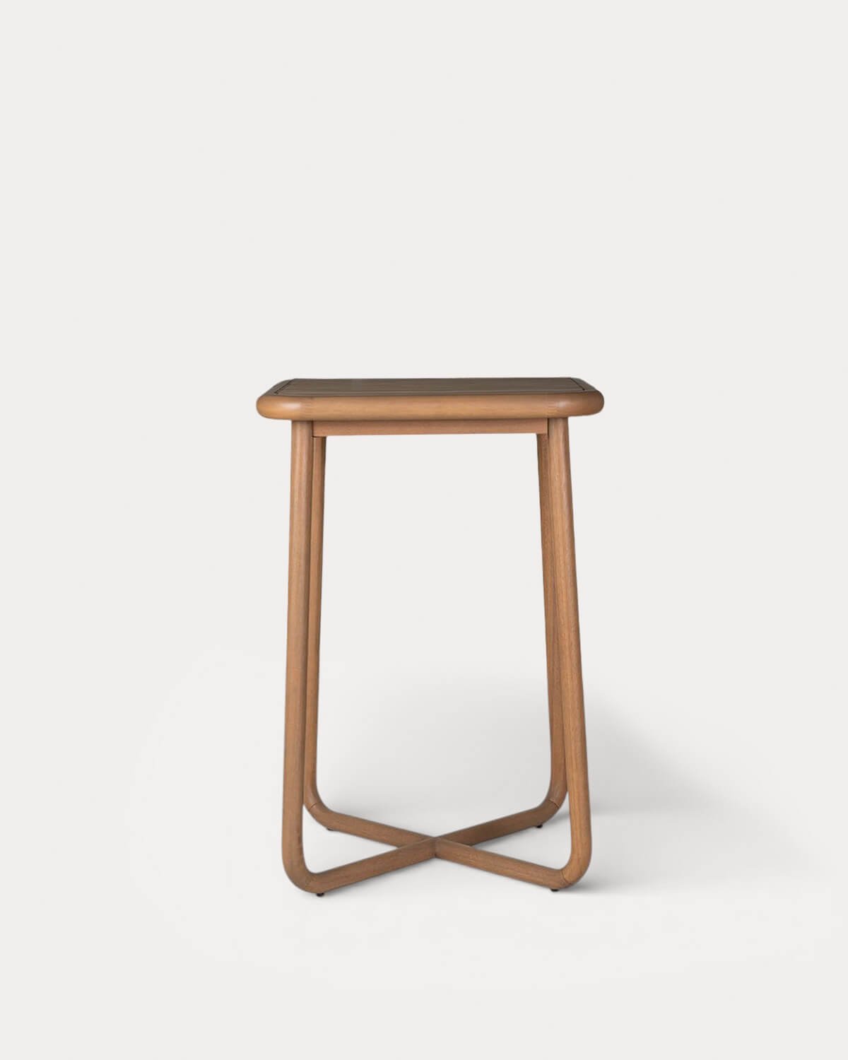 Tavolo Alto da Esterno Square in Legno di Eucalipto (70x70 cm) Elnes, immagine della galleria 2