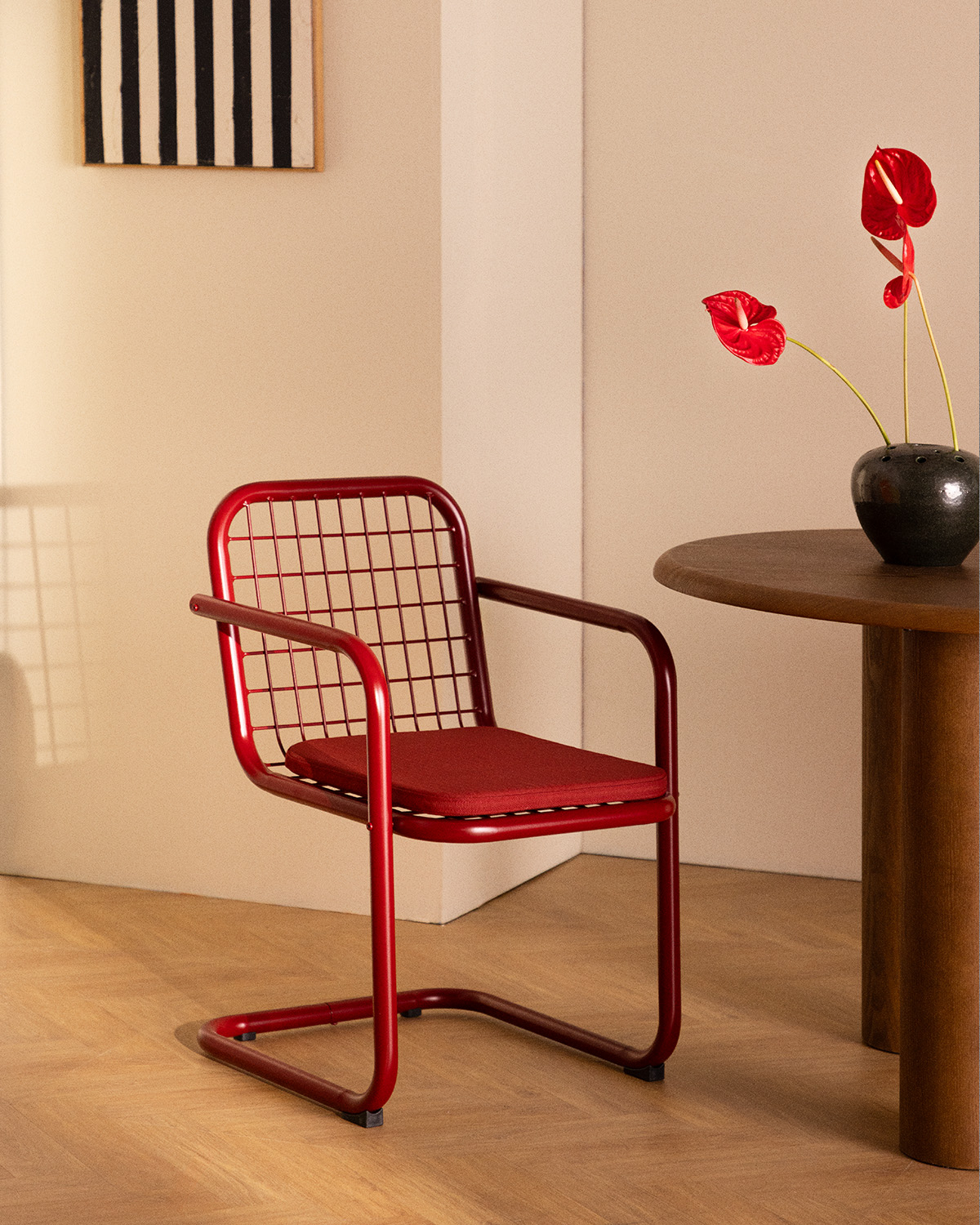 Sedia da Pranzo con Braccioli in Metallo Biaritz, immagine della galleria 2