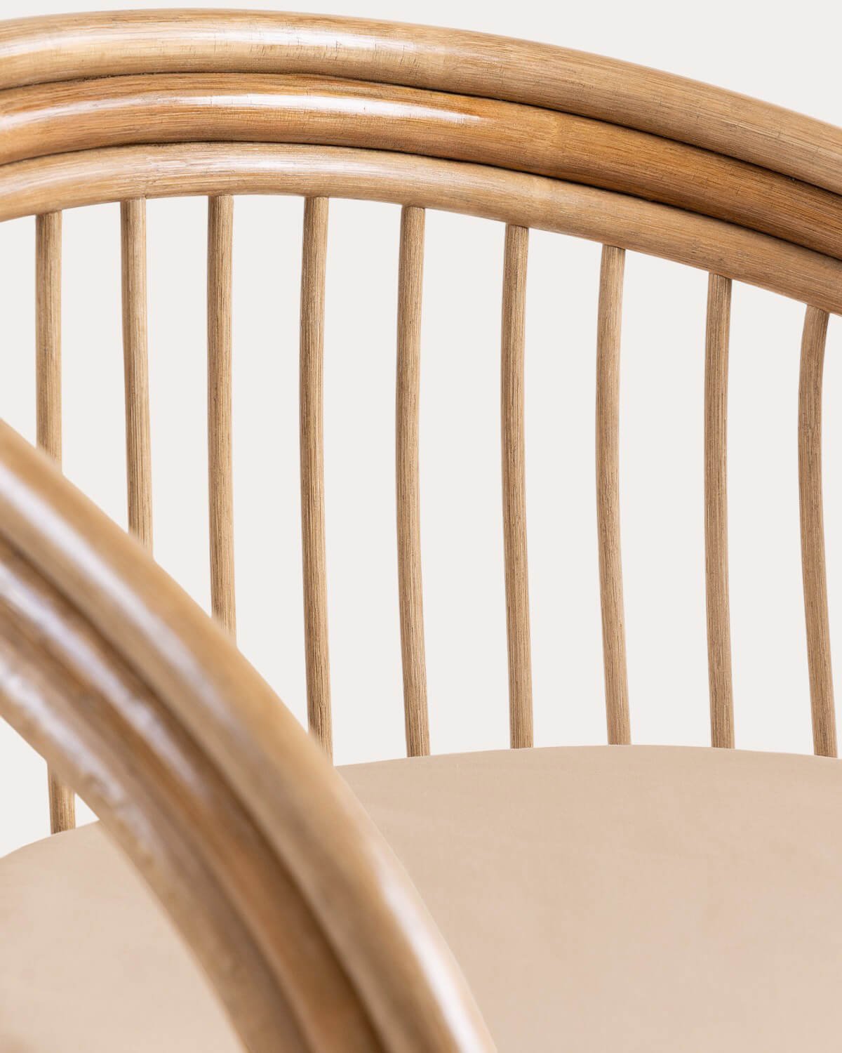 Poltrona da Giardino in Rattan Naturale e Tessuto Kairi, immagine della galleria 4