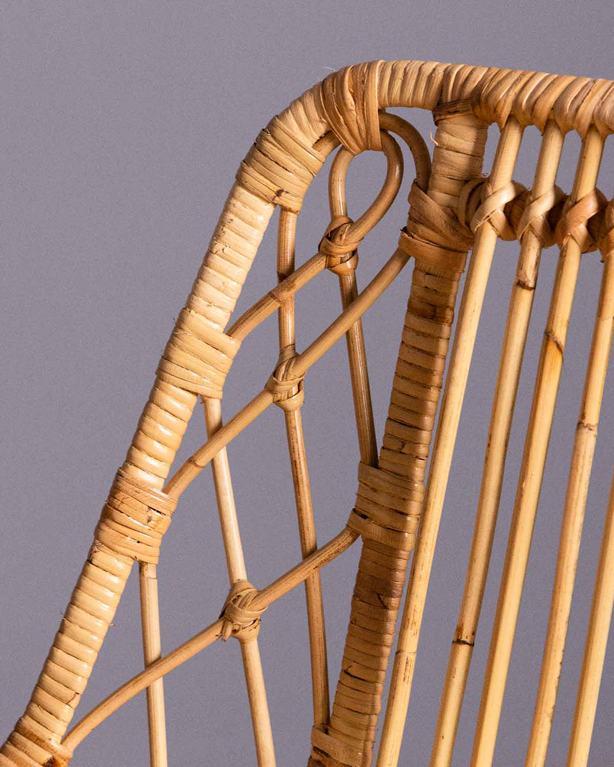 Pack di 2 Sedie da Pranzo in Rattan Naturale con Cuscino Melys, immagine della galleria 3