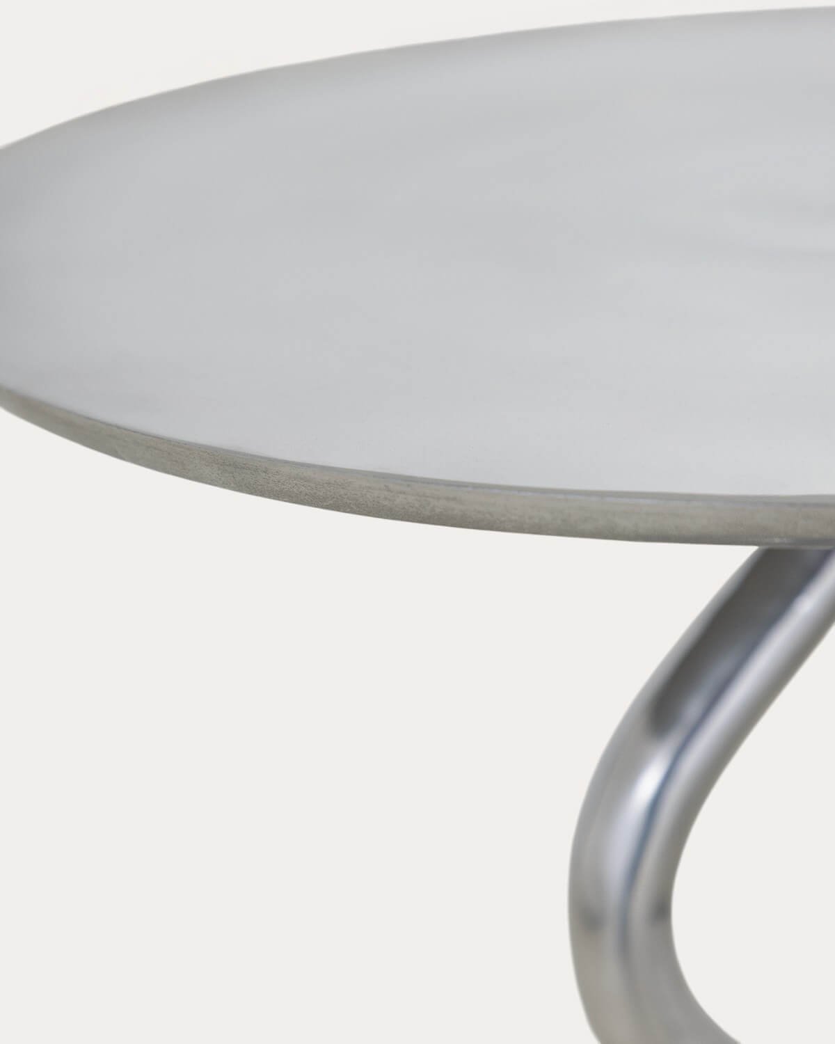 Tavolino Rotondo in Metallo e Vetro Temperato (Ø35 cm) Tetiam, immagine della galleria 5