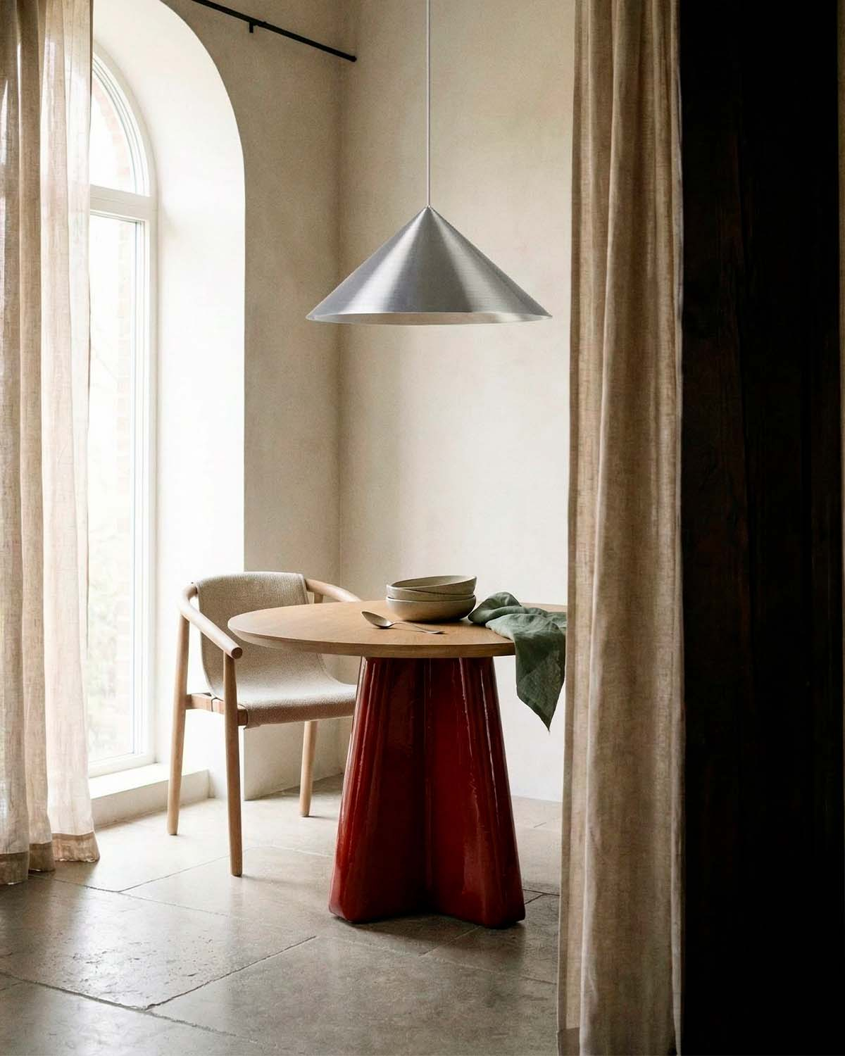 Tavolo da Pranzo Rotondo in Legno (Ø120 cm) Roxenna, immagine della galleria 2